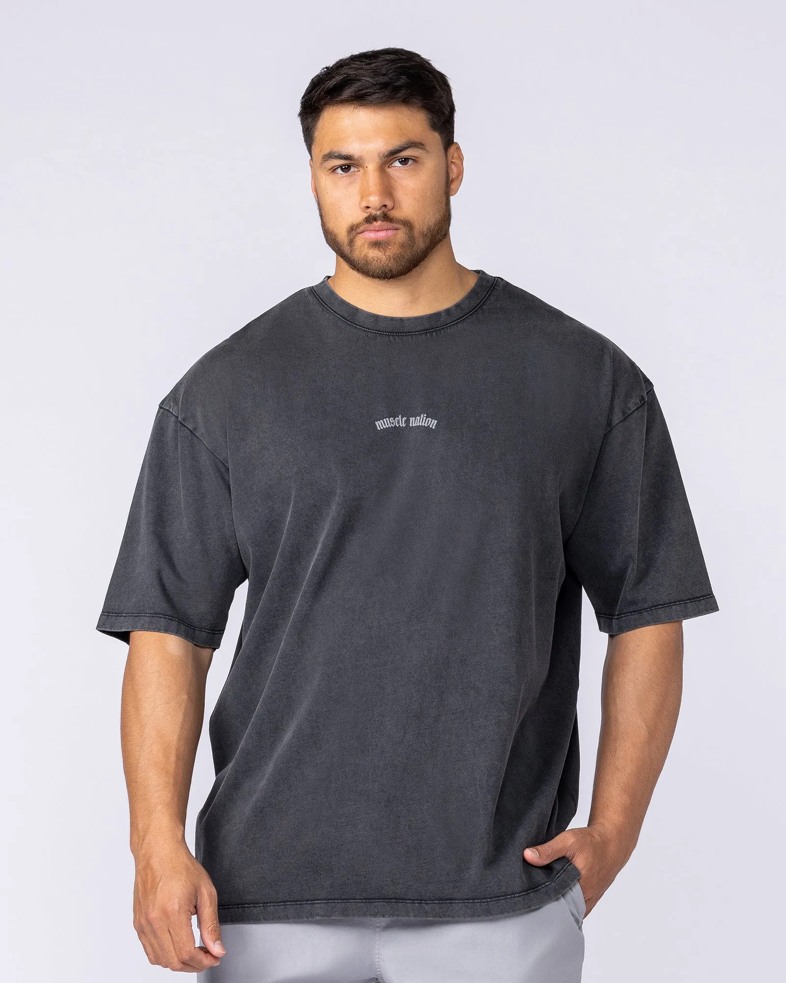 Lifting Club Oversized Vintage Tee - Washed Black sold by Muscle Nation product image thumbnail 2