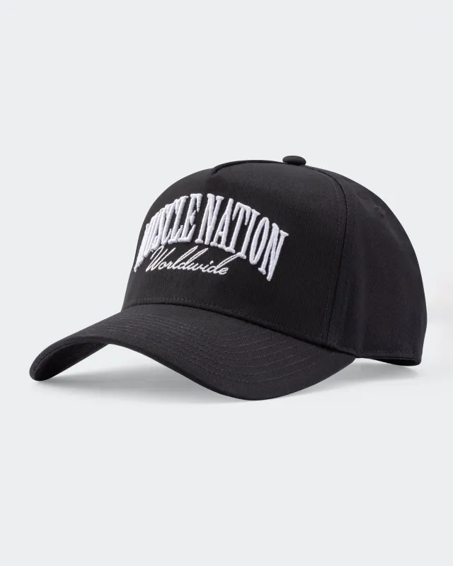 MN Worldwide A-Frame Hat - Black made by Muscle Nation