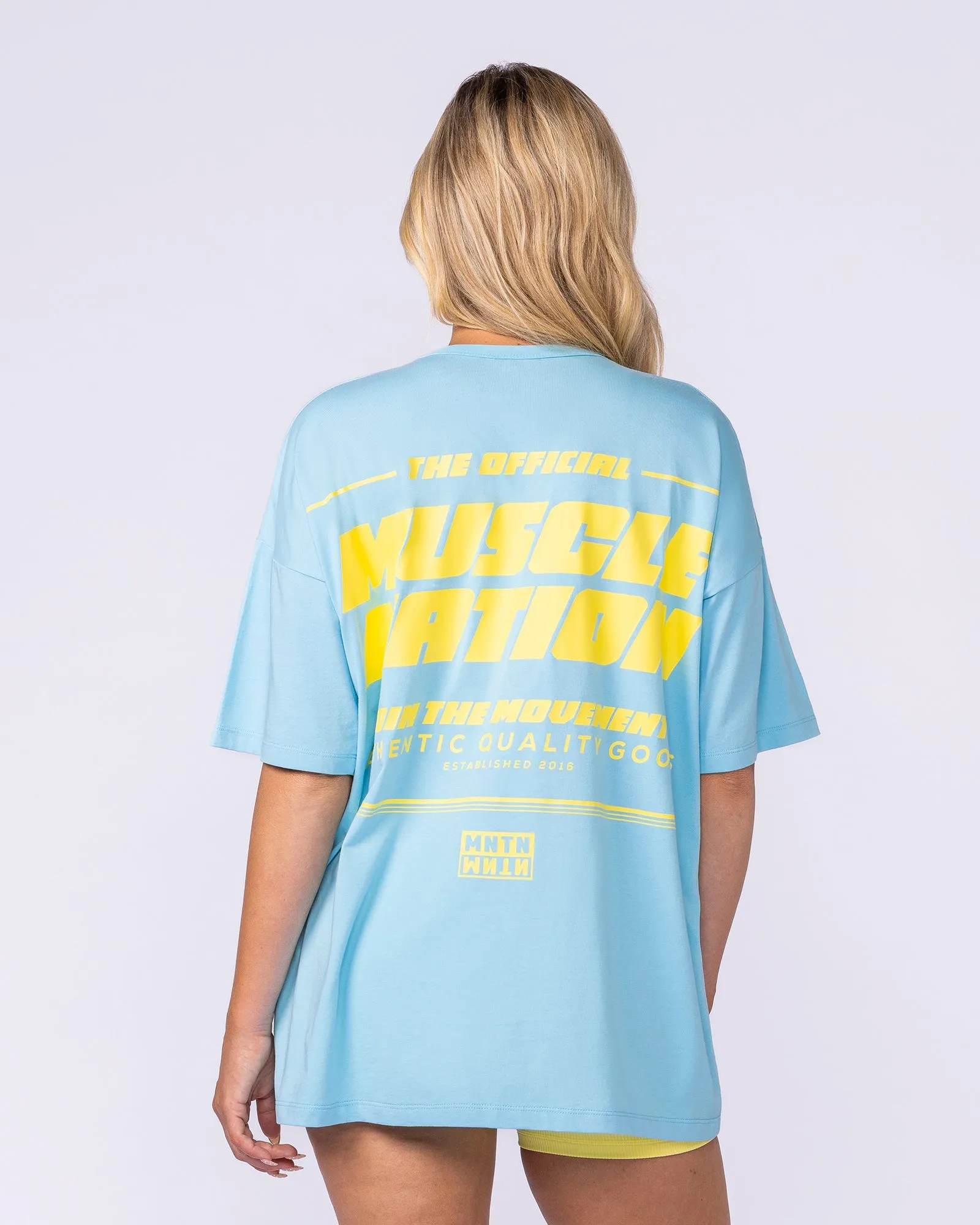 Reset Oversized Tee - Lagoon sold by Muscle Nation product image thumbnail 5