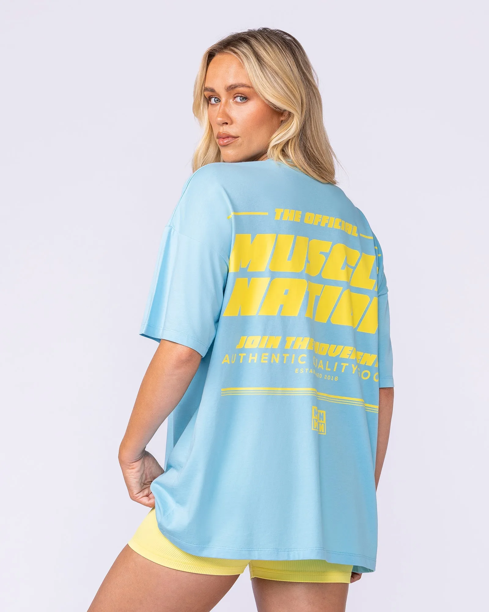 Reset Oversized Tee - Lagoon sold by Muscle Nation product image thumbnail 4