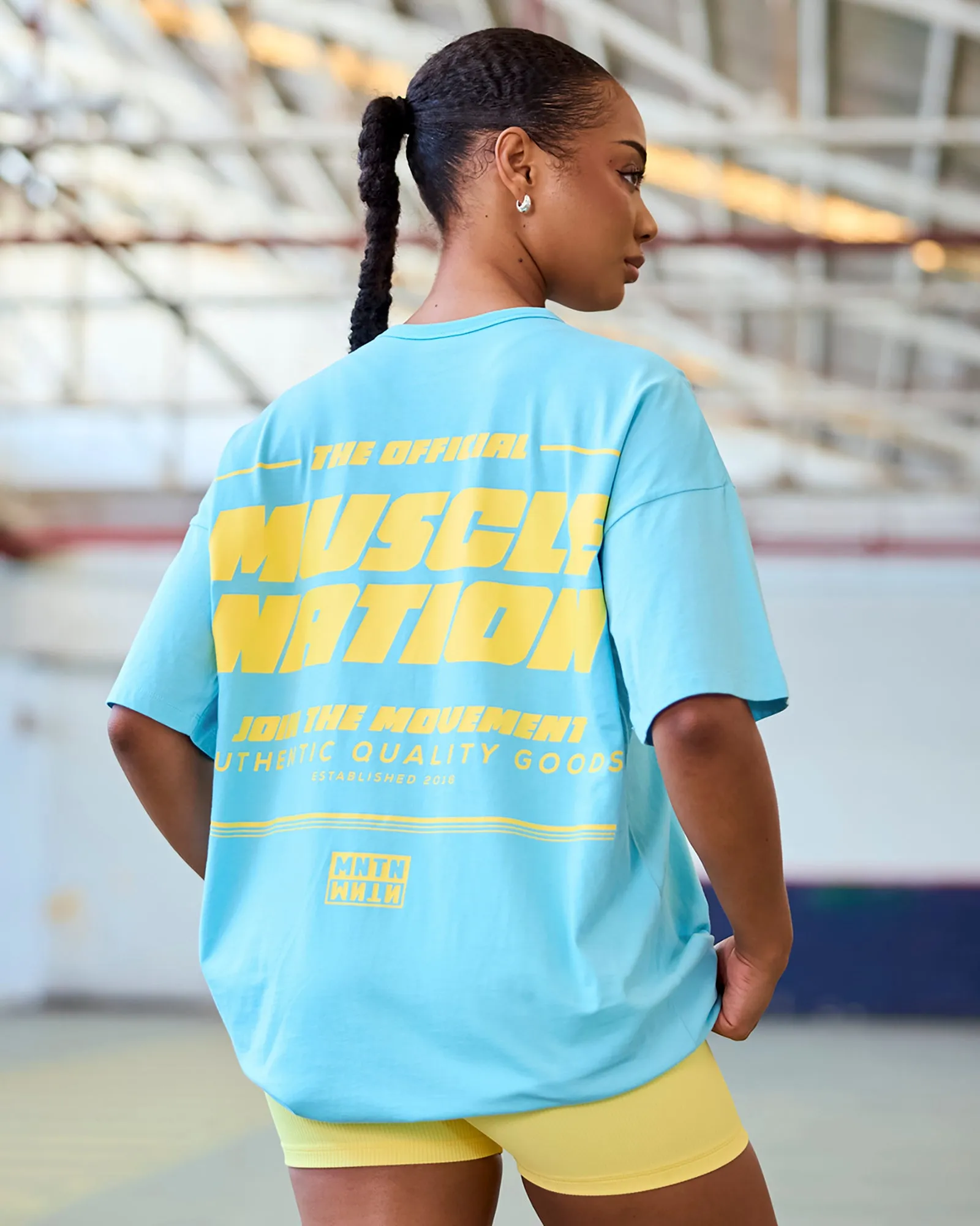 Reset Oversized Tee - Lagoon sold by Muscle Nation