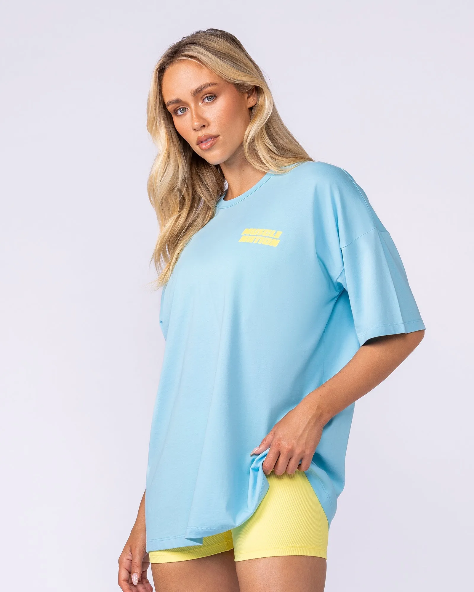Reset Oversized Tee - Lagoon sold by Muscle Nation product image thumbnail 3
