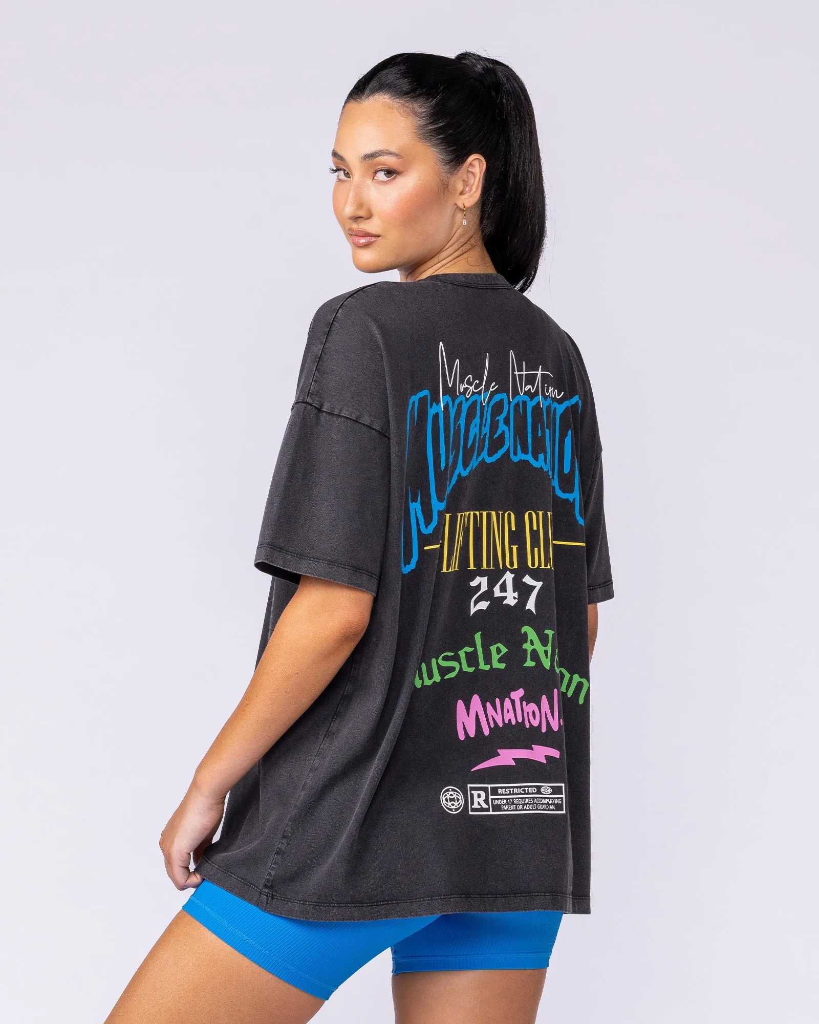 Rated R Oversized Vintage Tee - Washed Black sold by Muscle Nation product image thumbnail 2
