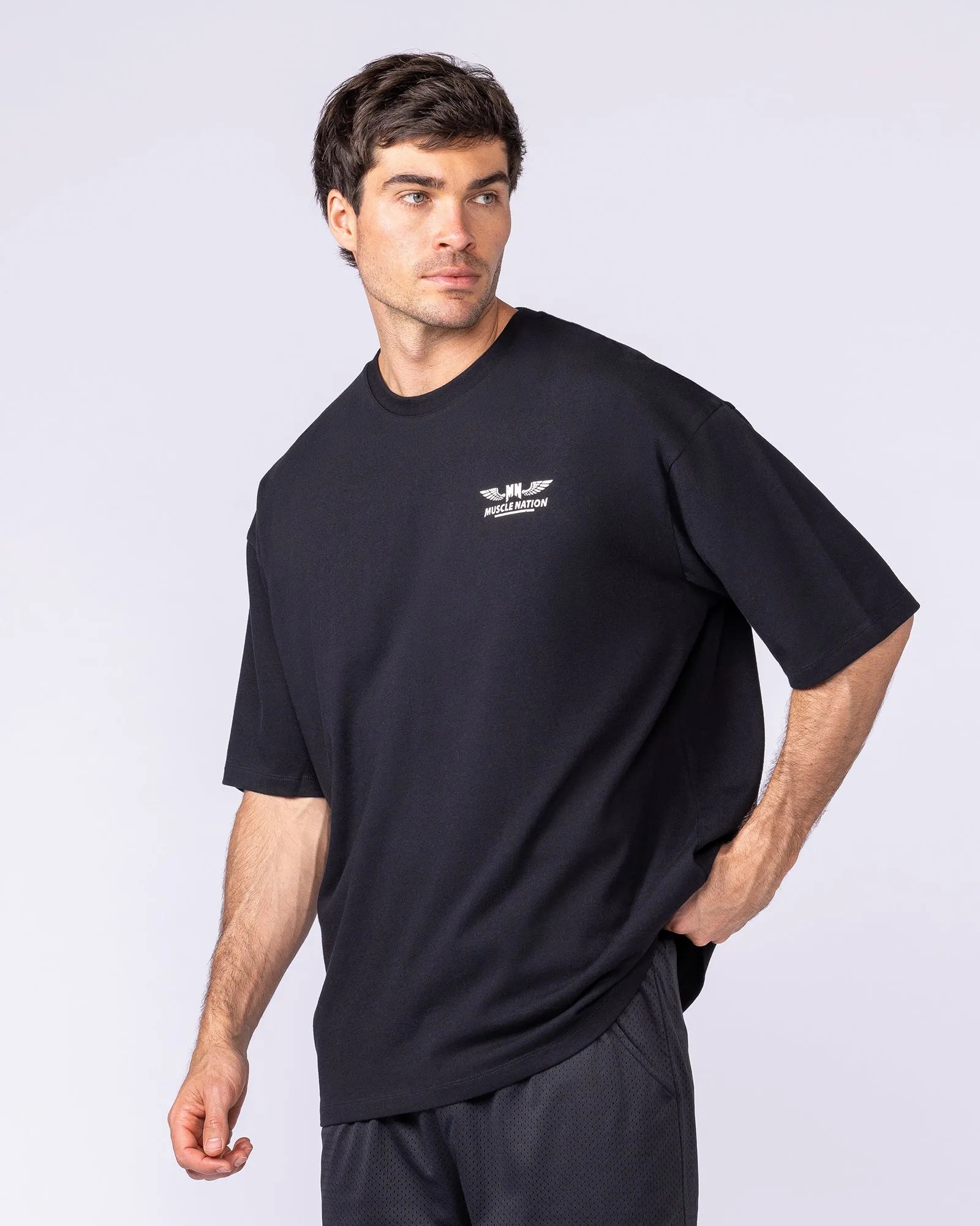 Archives Oversized Tee - Black sold by Muscle Nation product image thumbnail 4