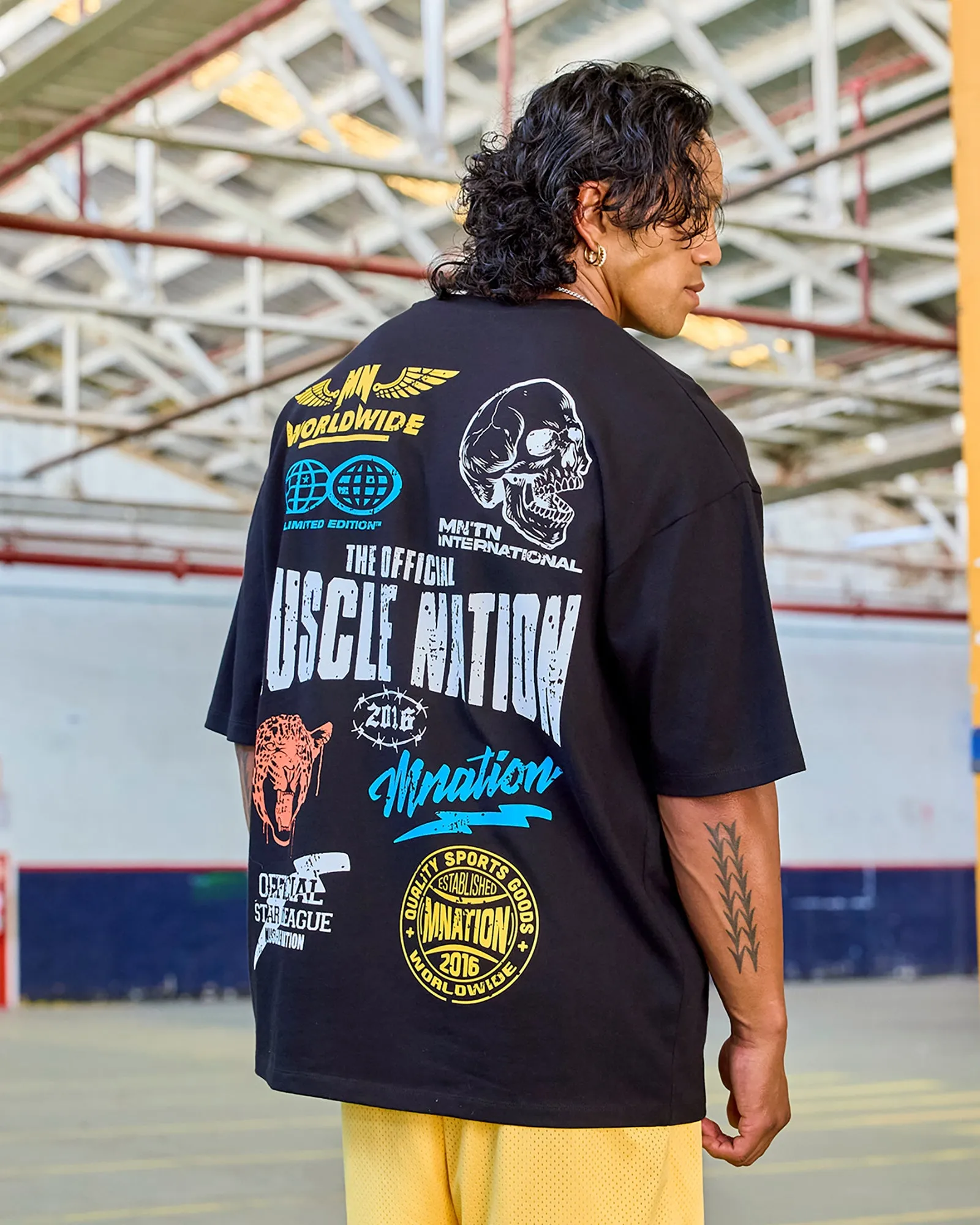 Archives Oversized Tee - Black sold by Muscle Nation