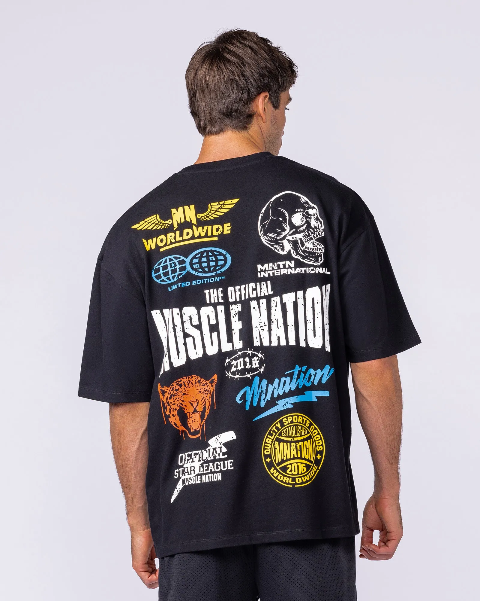 Archives Oversized Tee - Black sold by Muscle Nation product image thumbnail 5