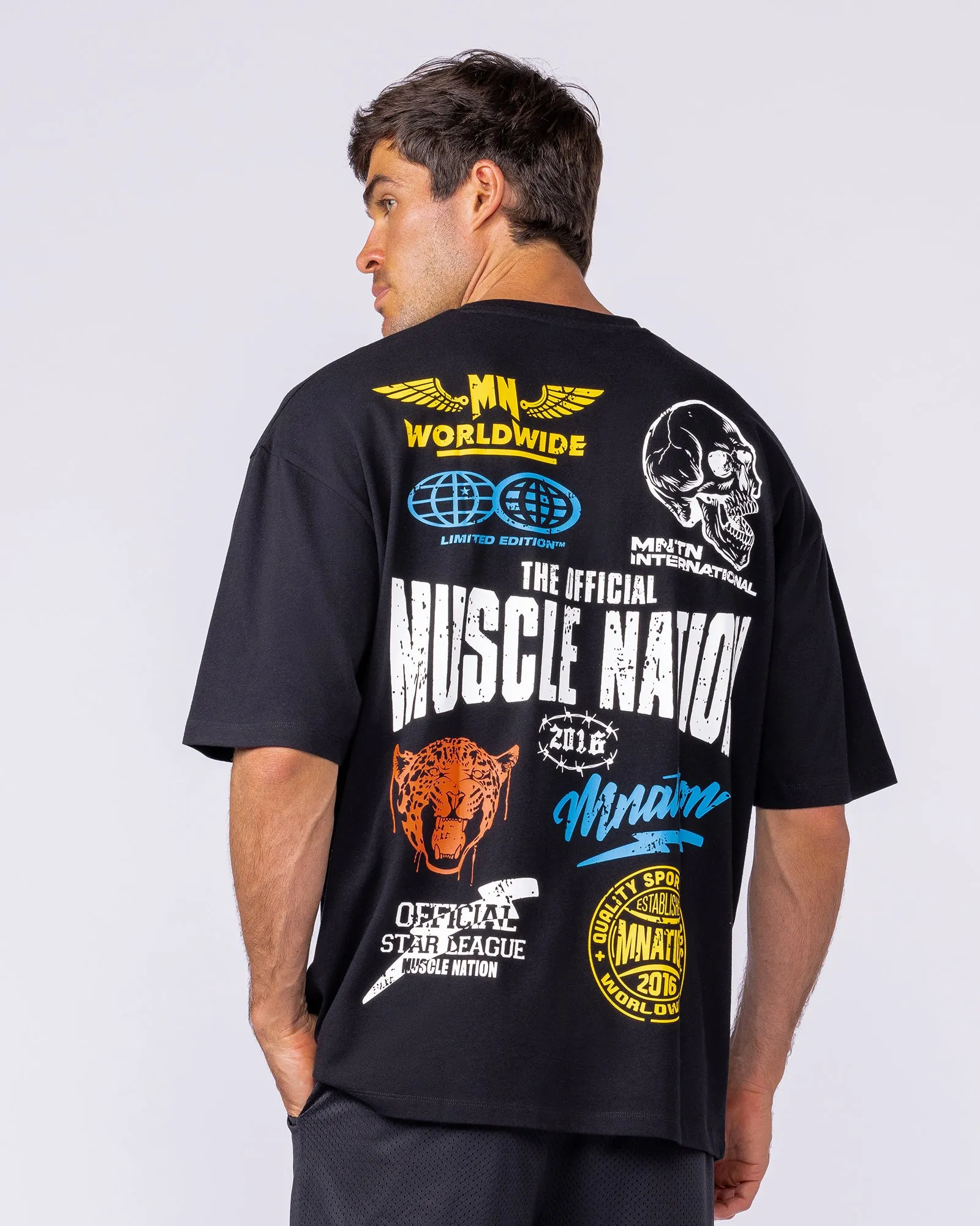 Archives Oversized Tee - Black sold by Muscle Nation product image thumbnail 2