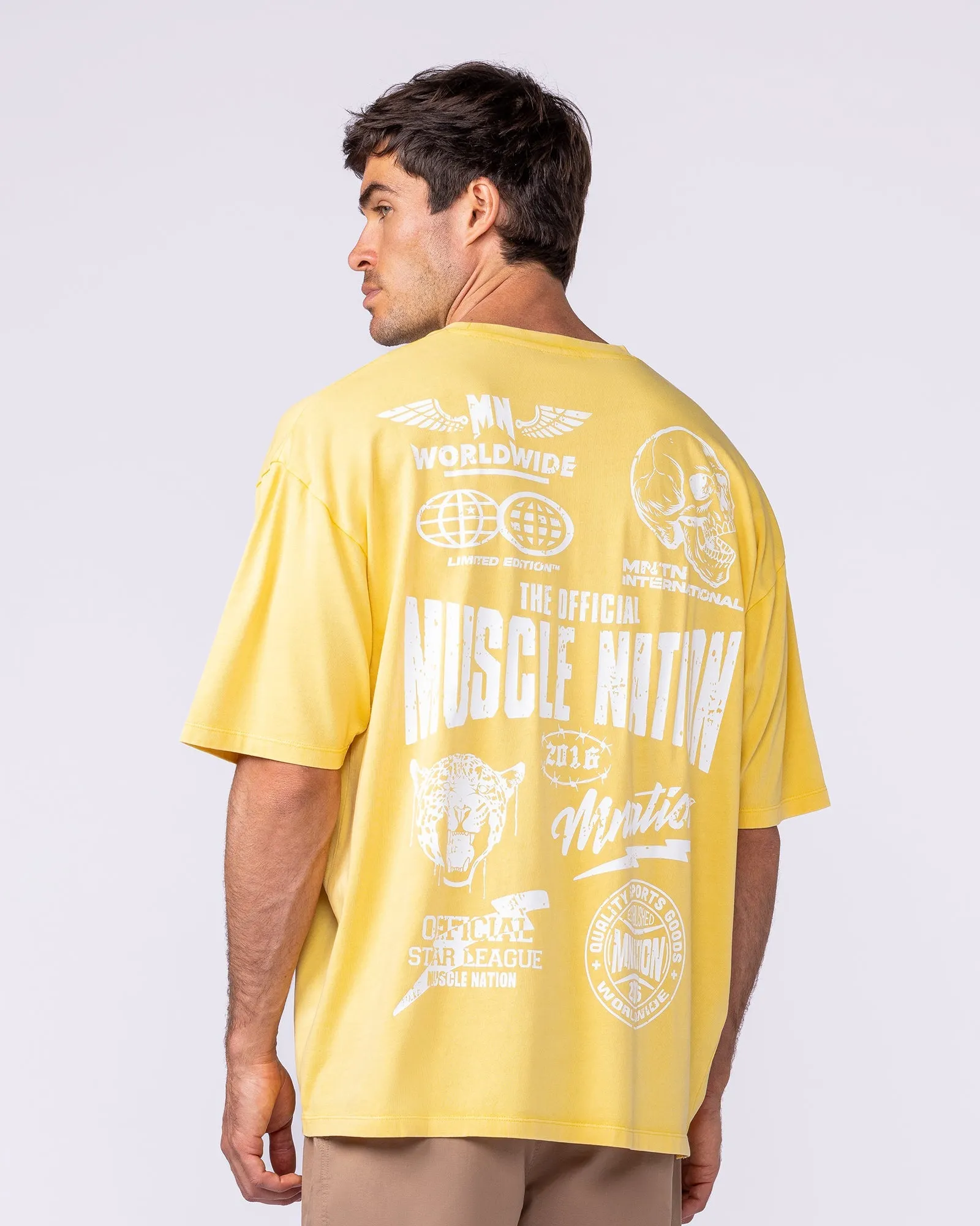Archives Oversized Vintage Tee - Washed Honeycomb sold by Muscle Nation product image thumbnail 4