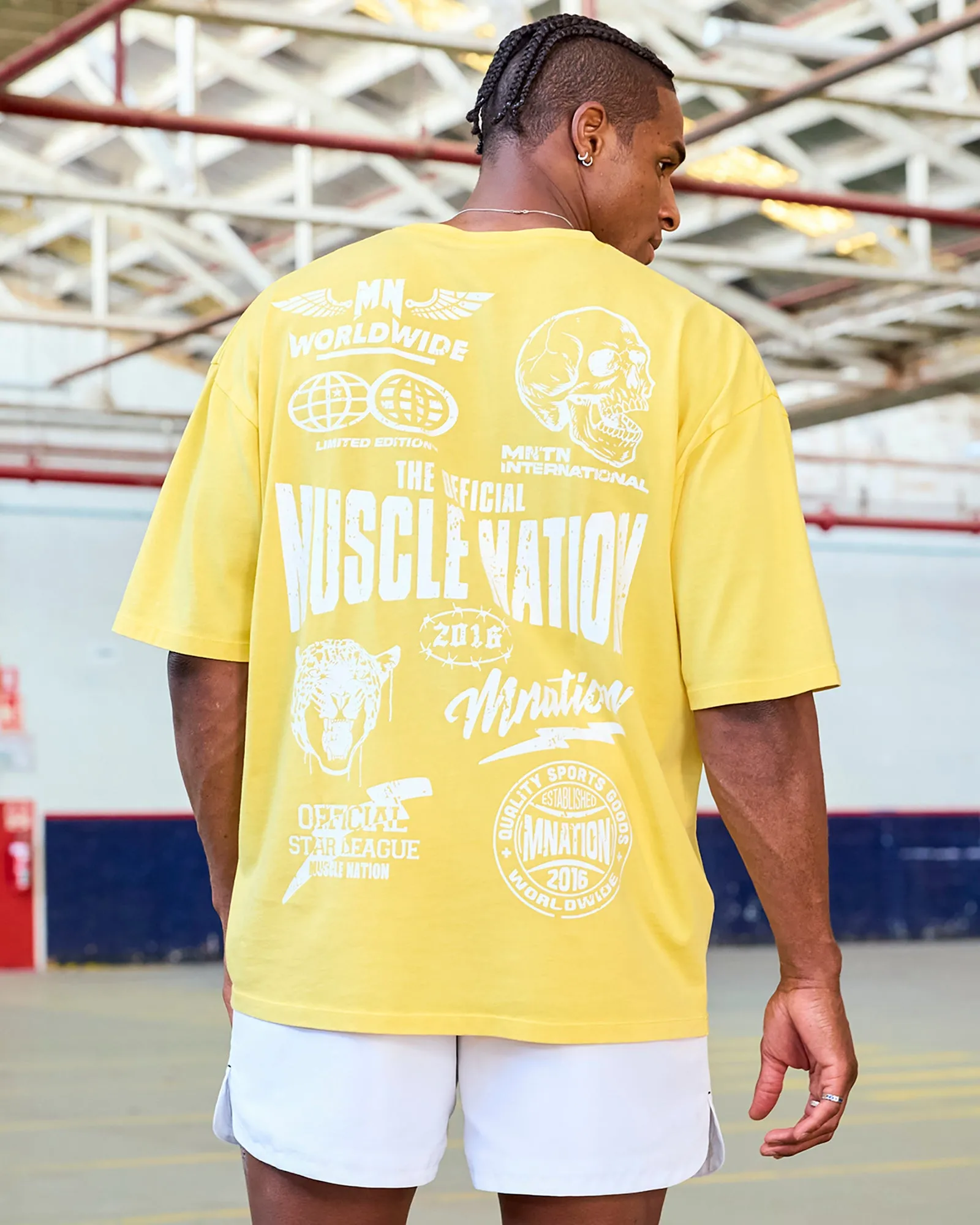 Archives Oversized Vintage Tee - Washed Honeycomb sold by Muscle Nation