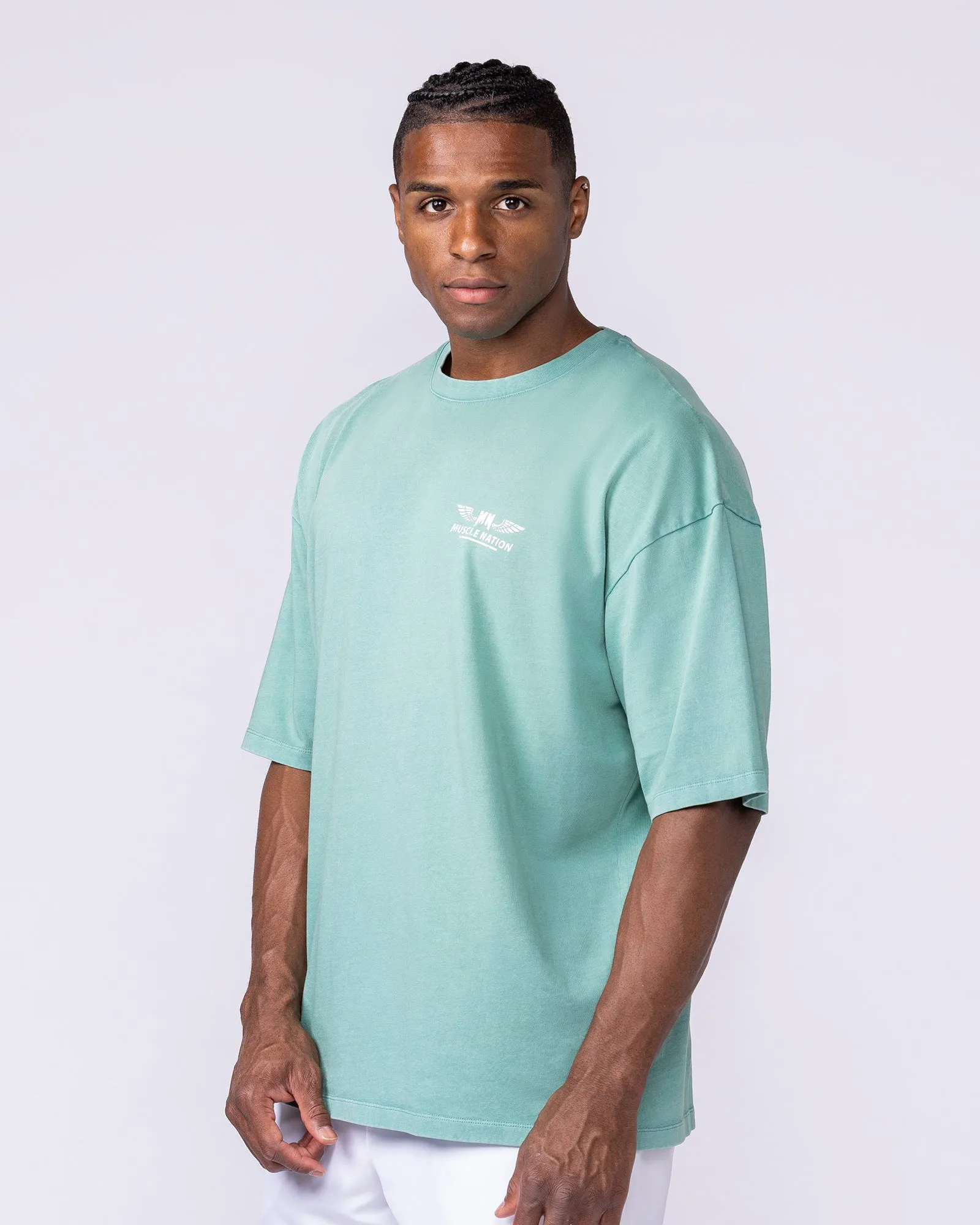 Archives Oversized Vintage Tee - Washed Alpine sold by Muscle Nation product image thumbnail 3