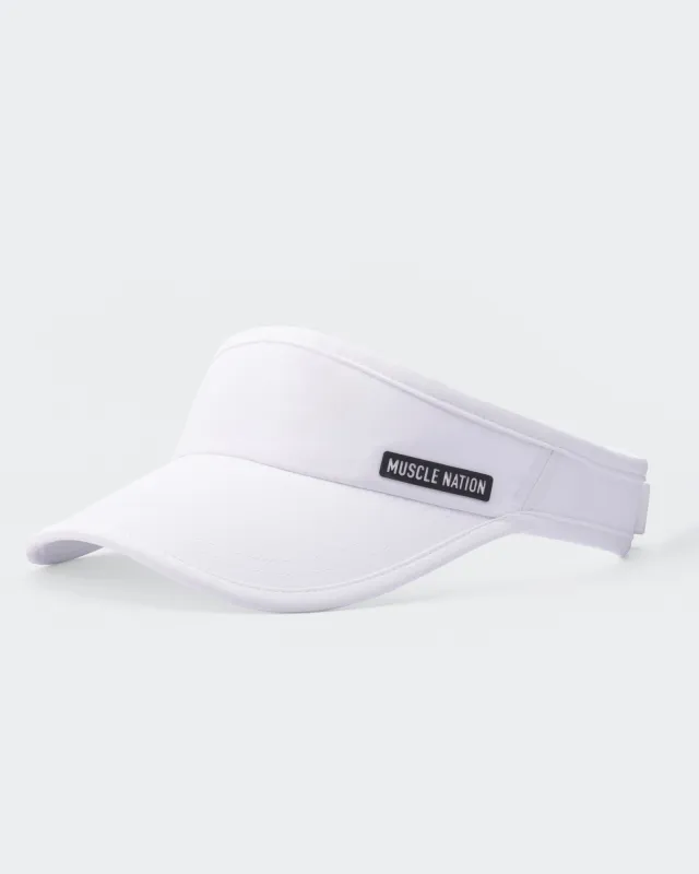 Muscle Nation Active Visor - White sold by Muscle Nation