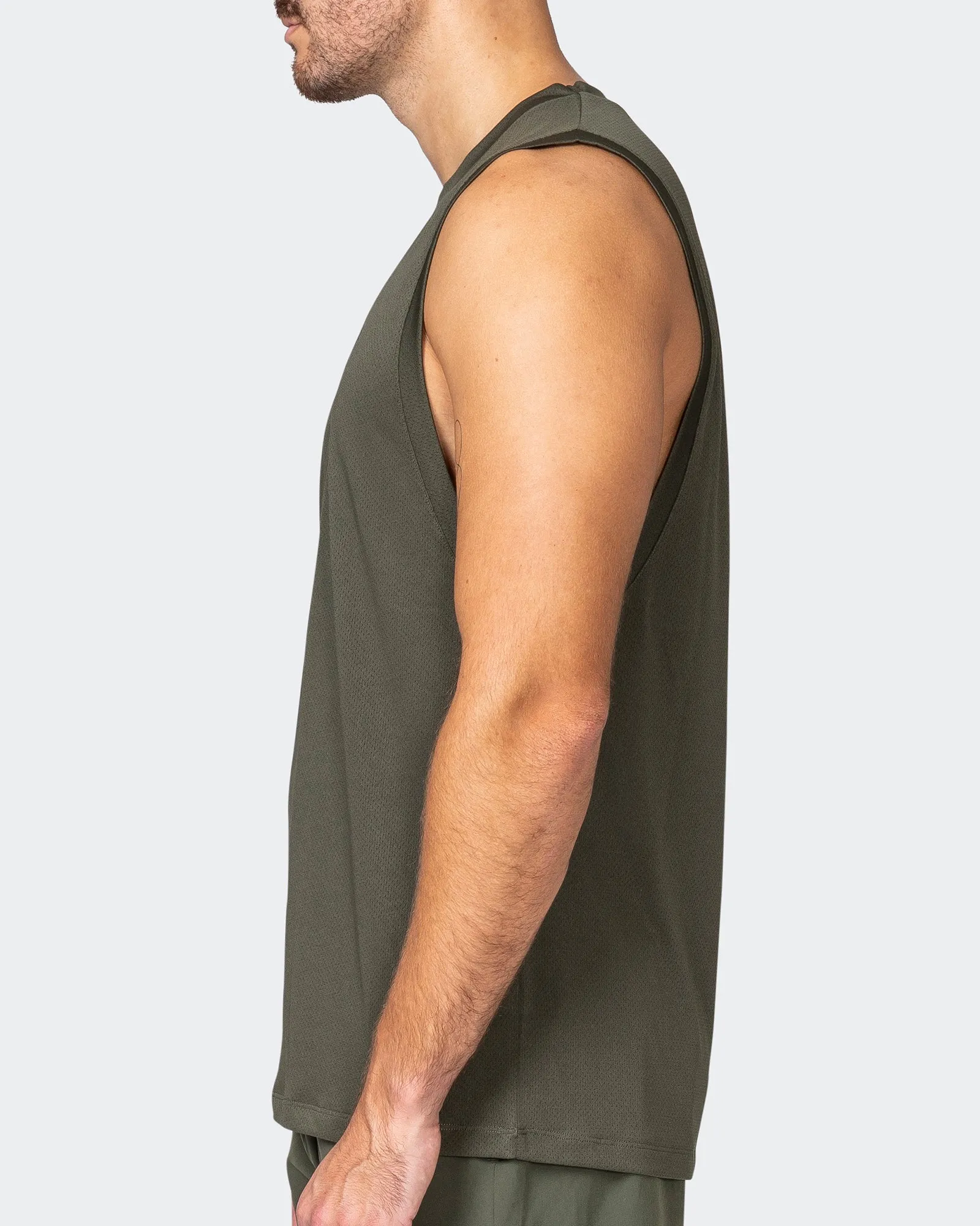 Burly Training Tank - Dark Khaki sold by Muscle Nation product image thumbnail 4