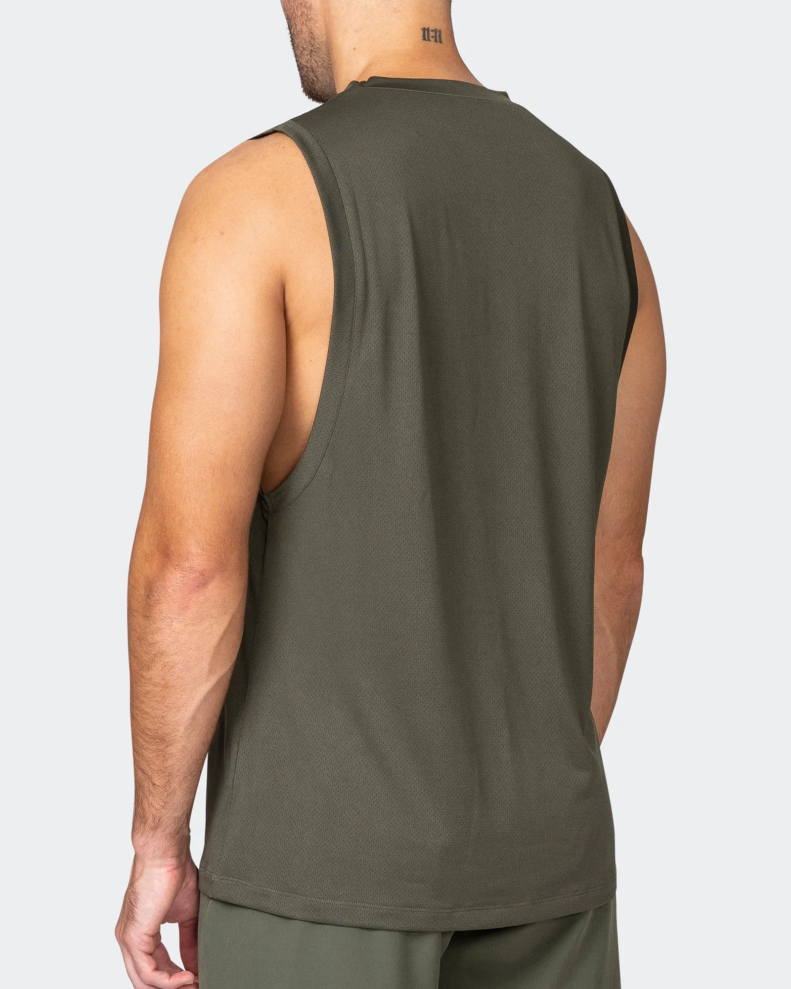 Burly Training Tank - Dark Khaki sold by Muscle Nation product image thumbnail 5