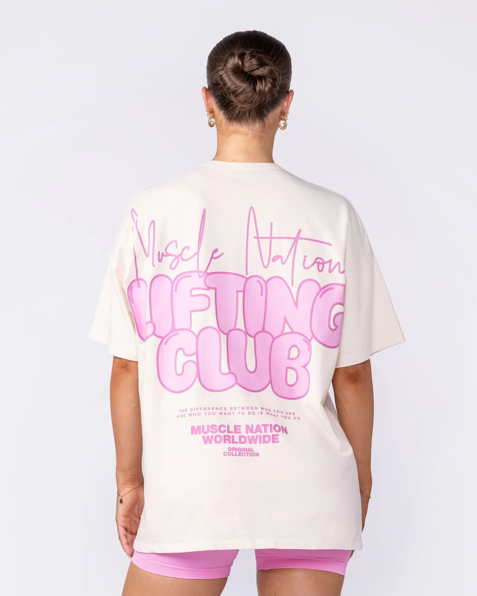 Lifting Club Oversized Tee - Dew / Pink sold by Muscle Nation product image thumbnail 5