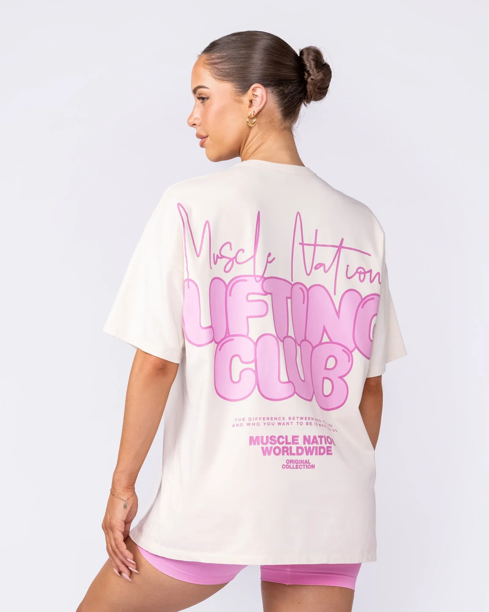 Lifting Club Oversized Tee - Dew / Pink sold by Muscle Nation product image thumbnail 2