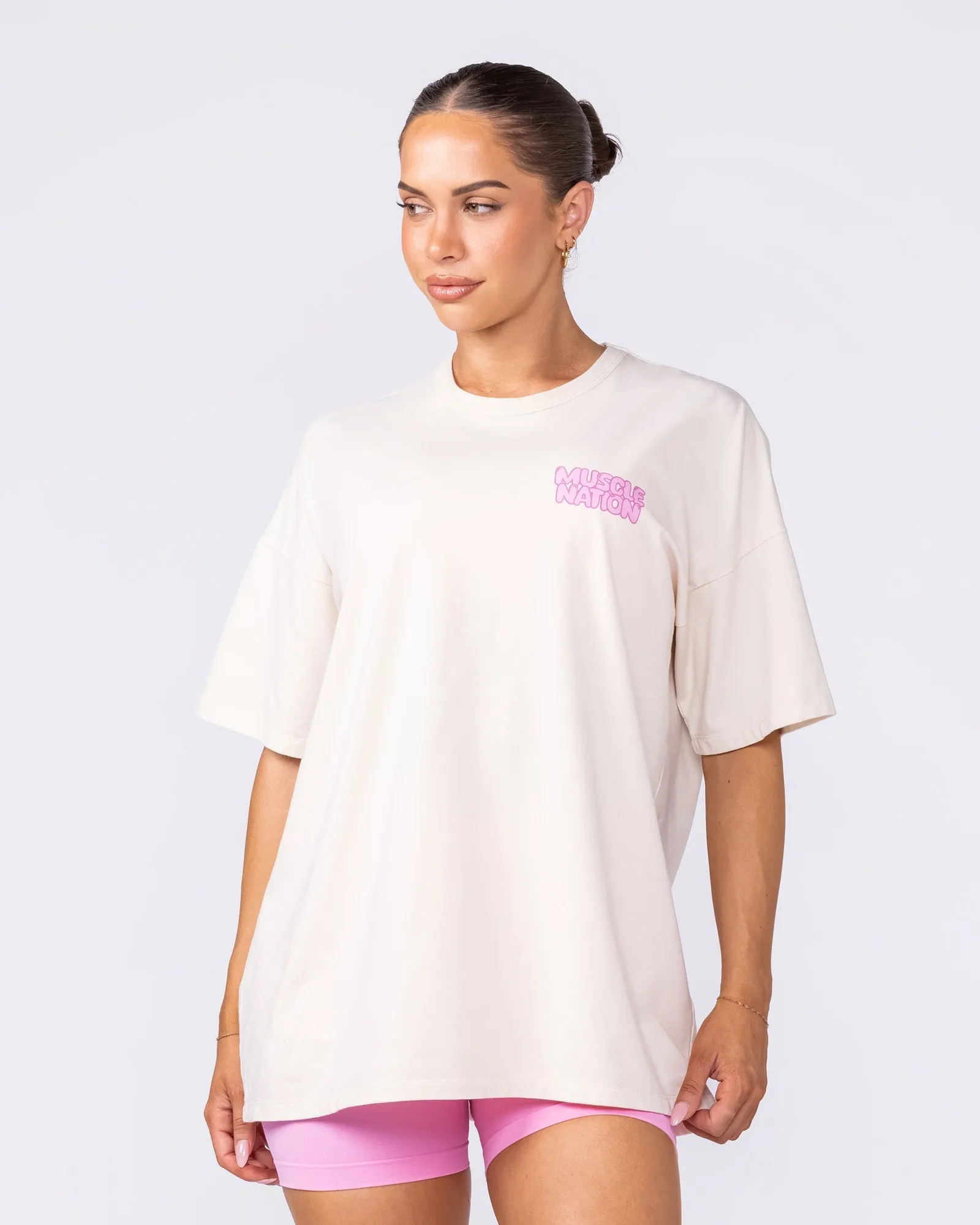 Lifting Club Oversized Tee - Dew / Pink sold by Muscle Nation product image thumbnail 3