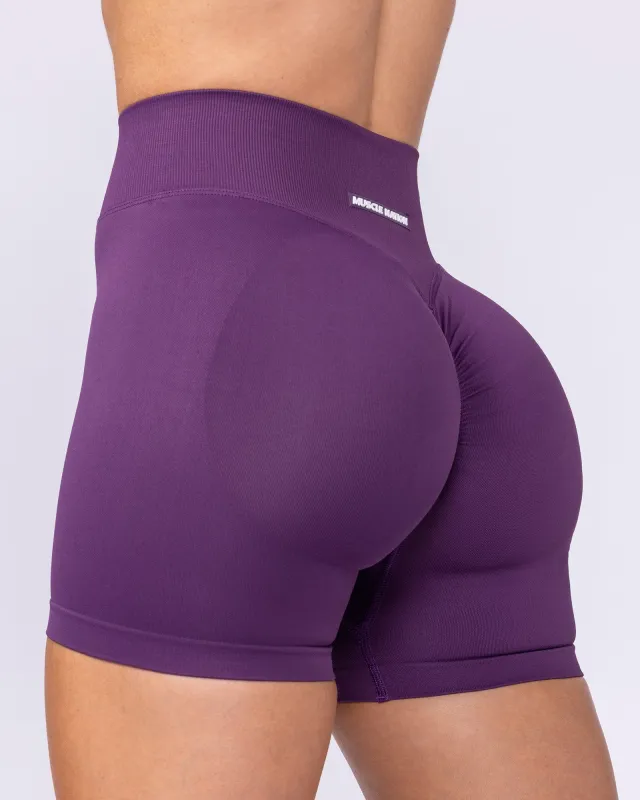 Sculpt Seamless Midway Shorts - Nightshade made by Muscle Nation