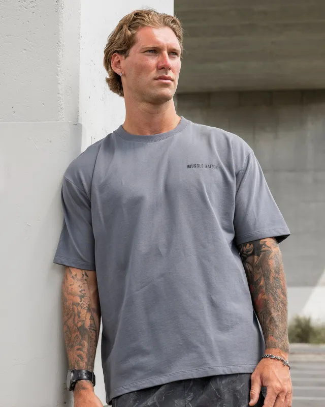 Essential Regular Fit Tee - Mid Grey sold by Muscle Nation