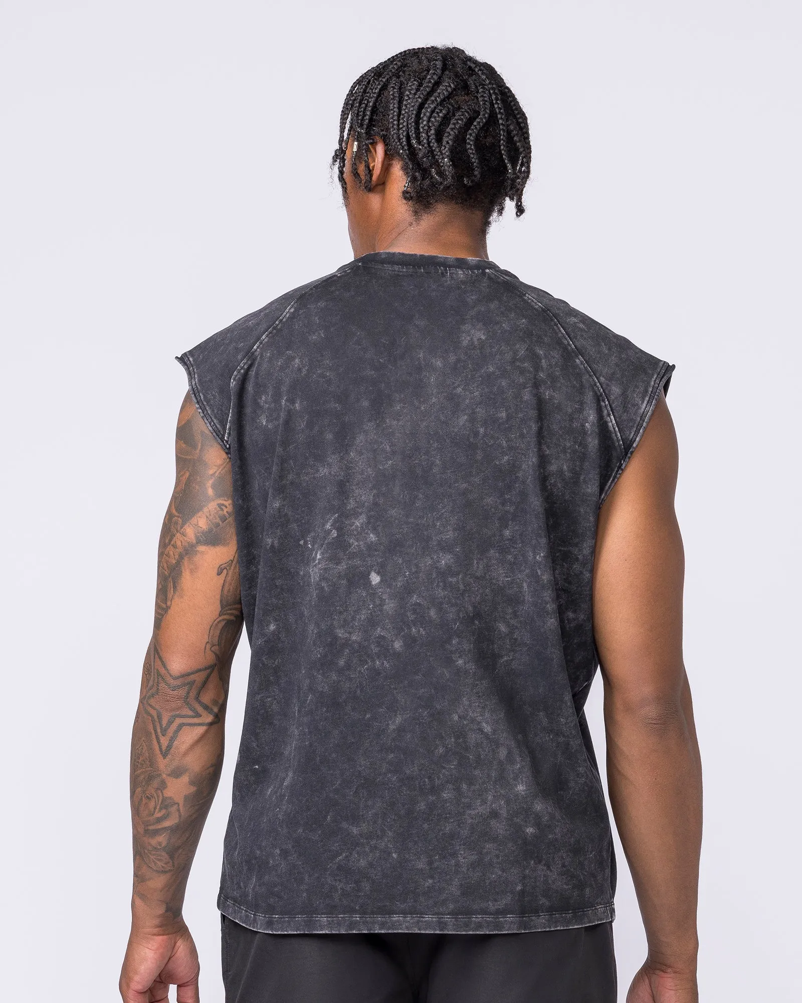 Full Throttle Vintage Boxy Muscle Tank - Washed Black sold by Muscle Nation product image thumbnail 5