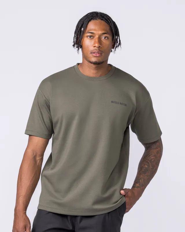 Daily Regular Fit Tee - Dark Khaki sold by Muscle Nation