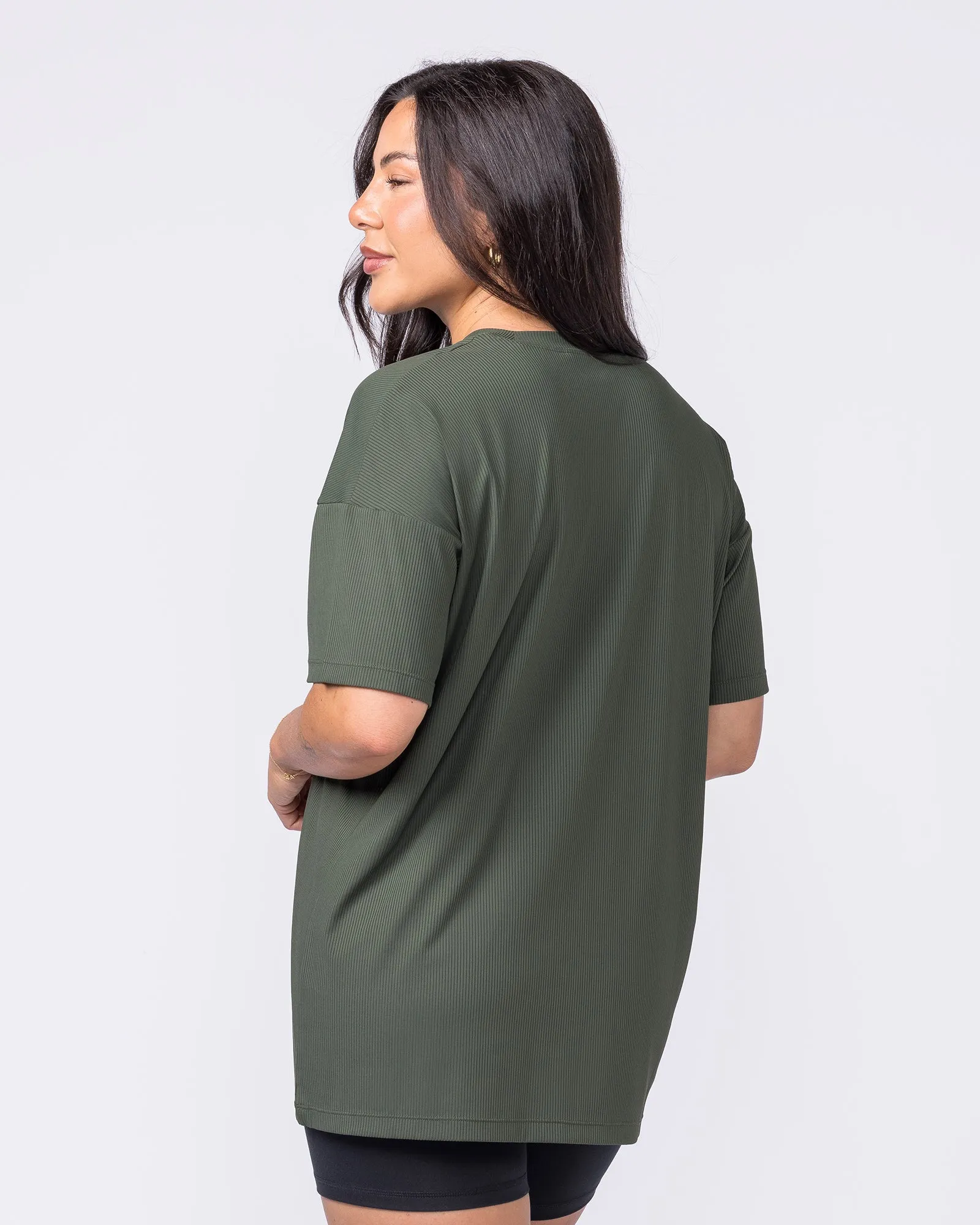 Relaxed Rib Training Tee - Dark Eucalyptus sold by Muscle Nation product image thumbnail 4