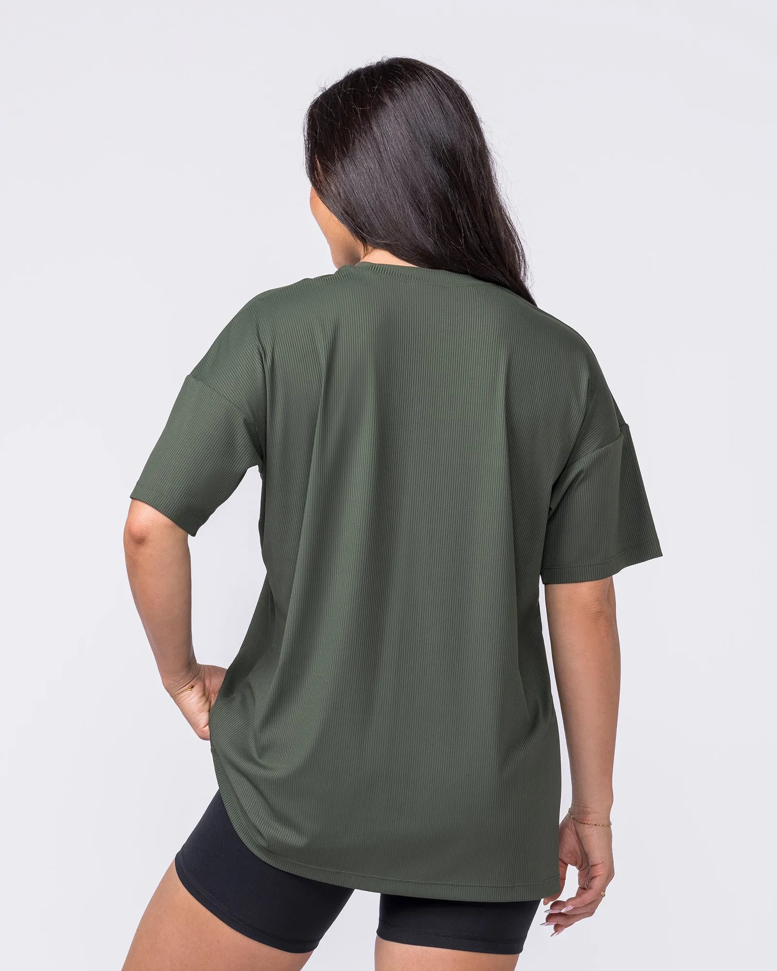 Relaxed Rib Training Tee - Dark Eucalyptus sold by Muscle Nation product image thumbnail 5