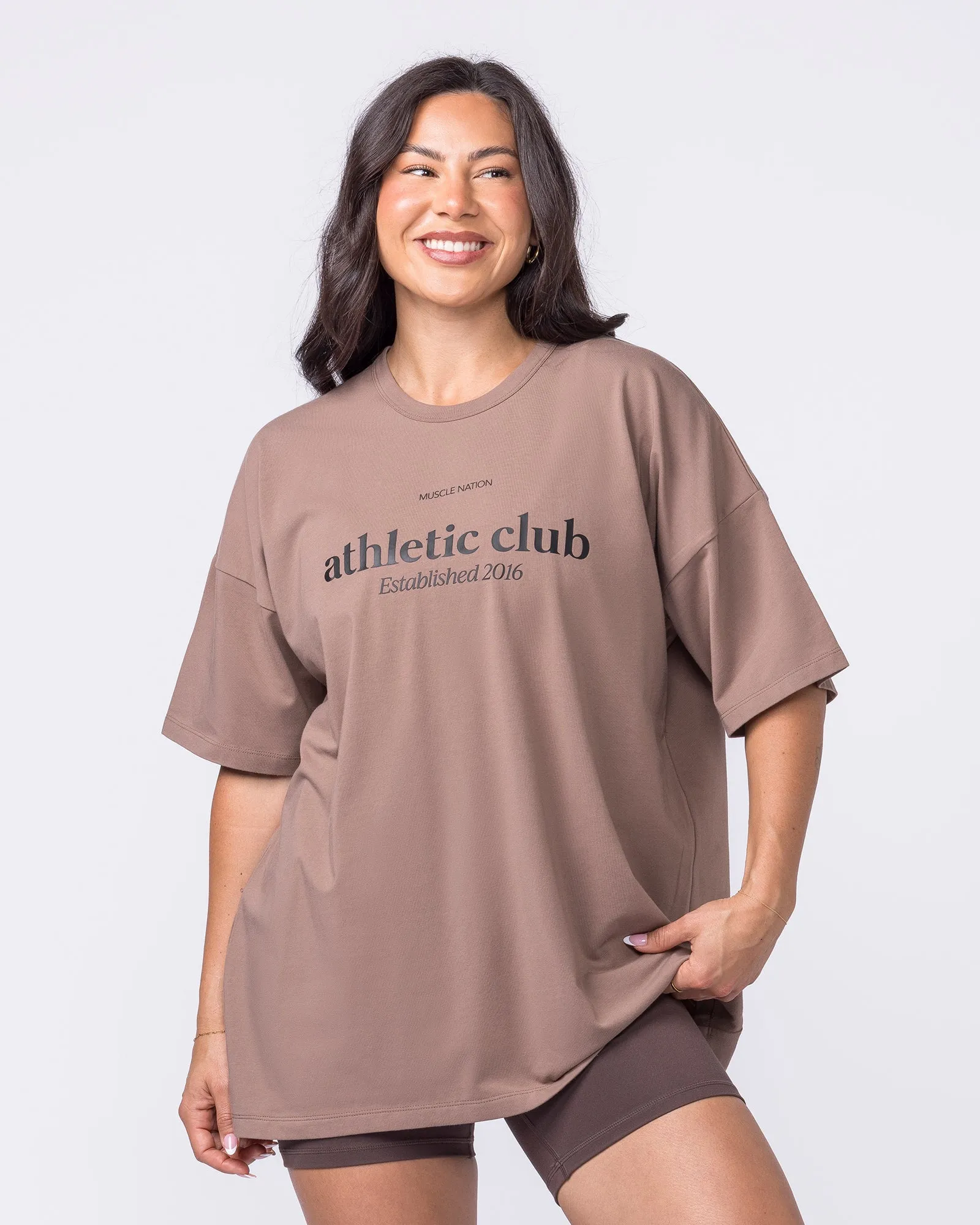 Athletic Club Oversized Tee - Cookie sold by Muscle Nation product image thumbnail 2