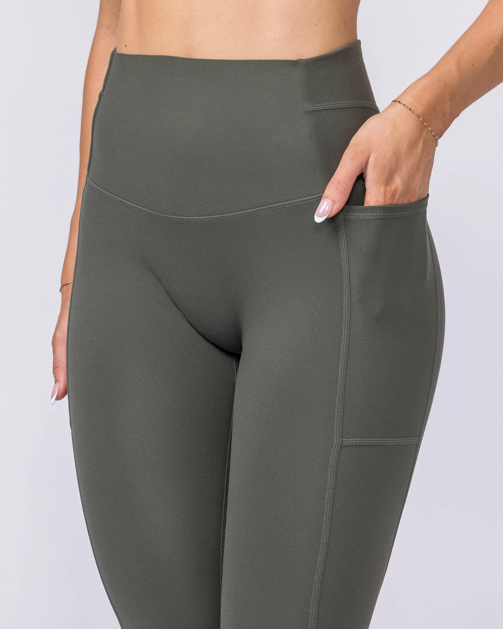 Unrivalled Everyday Pocket Ankle Leggings - Eucalyptus sold by Muscle Nation product image thumbnail 5