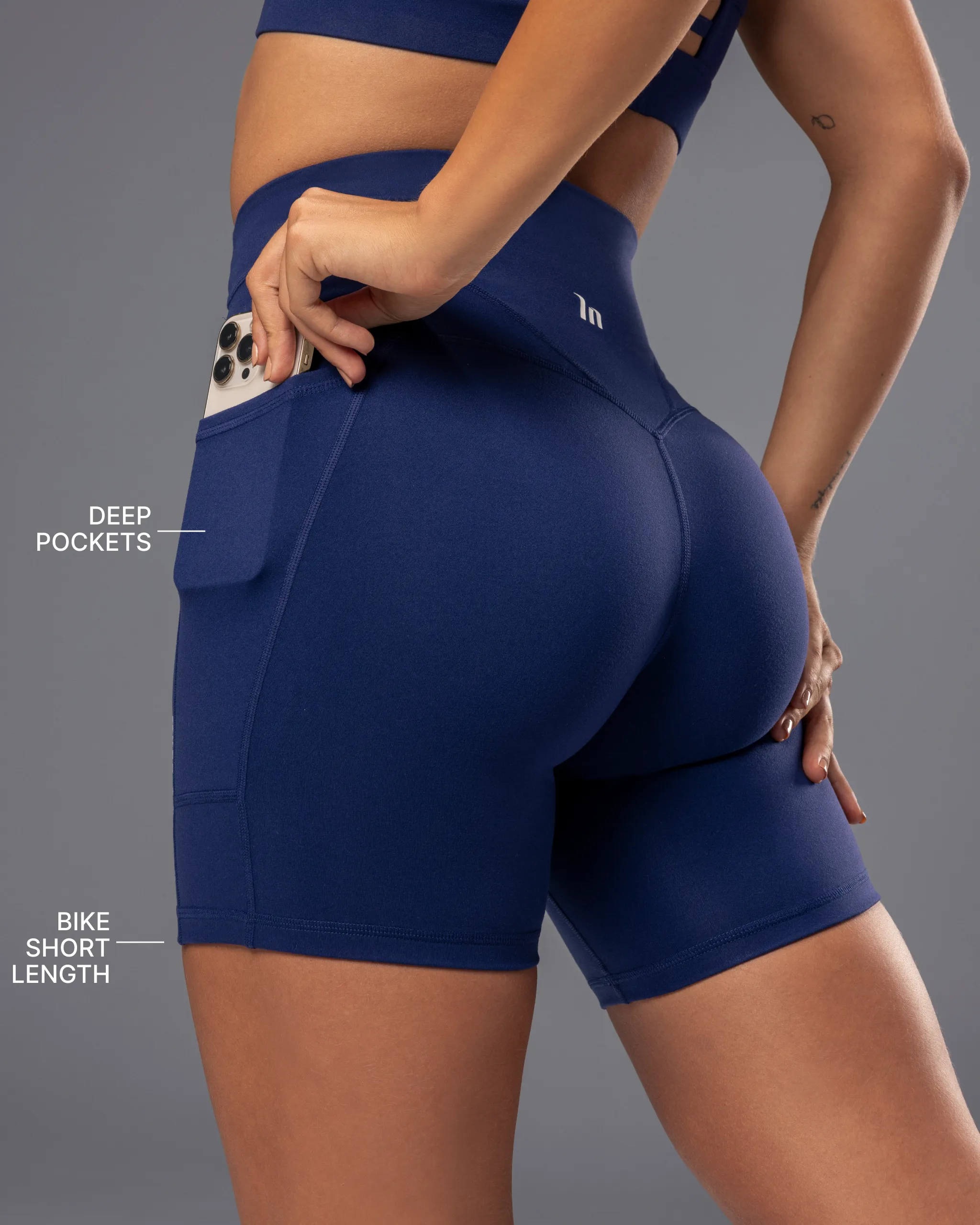 Unrivalled Everyday Pocket Bike Shorts - Classic Navy sold by Muscle Nation product image thumbnail 2