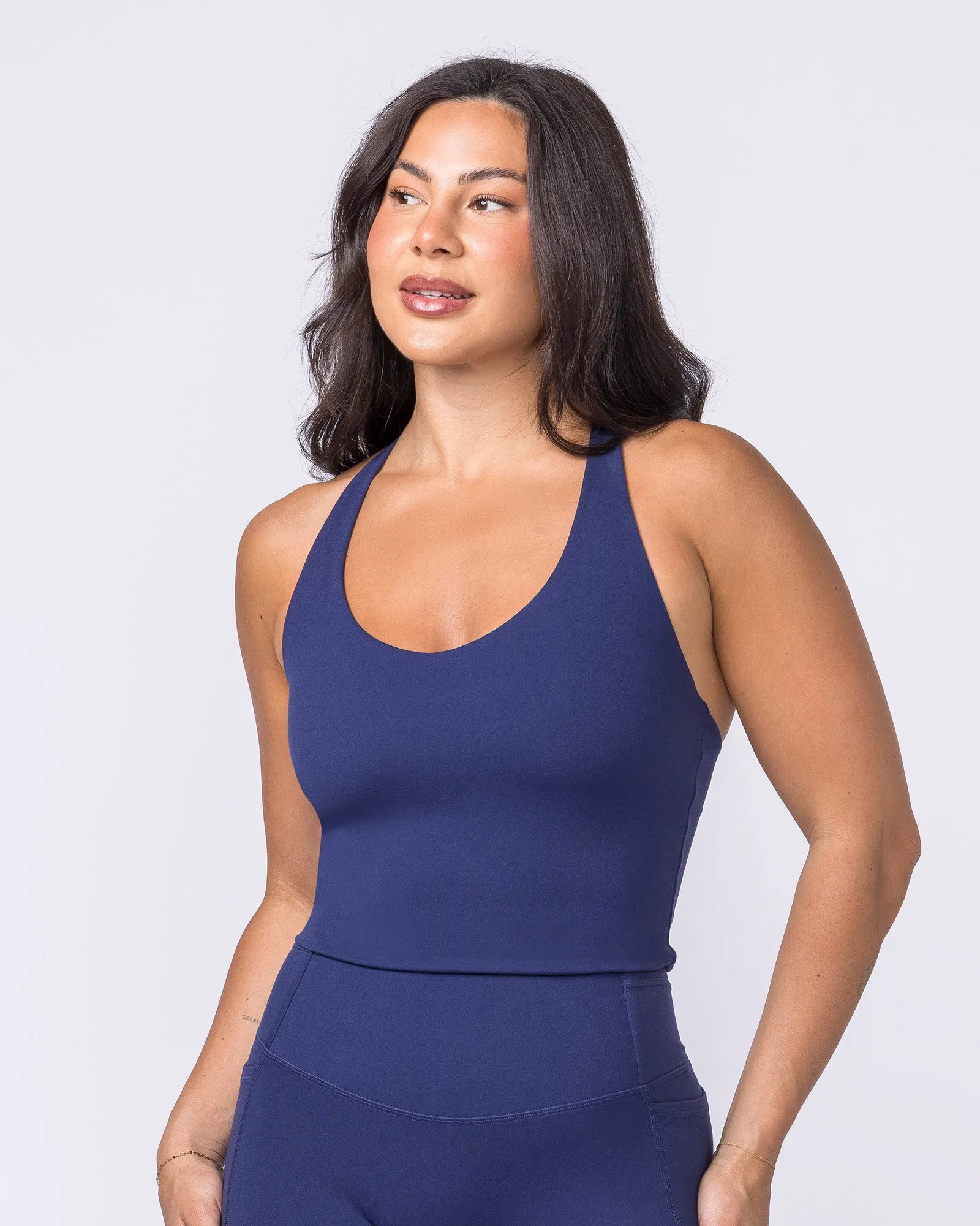Everyday Form Cropped Tank - Classic Navy sold by Muscle Nation