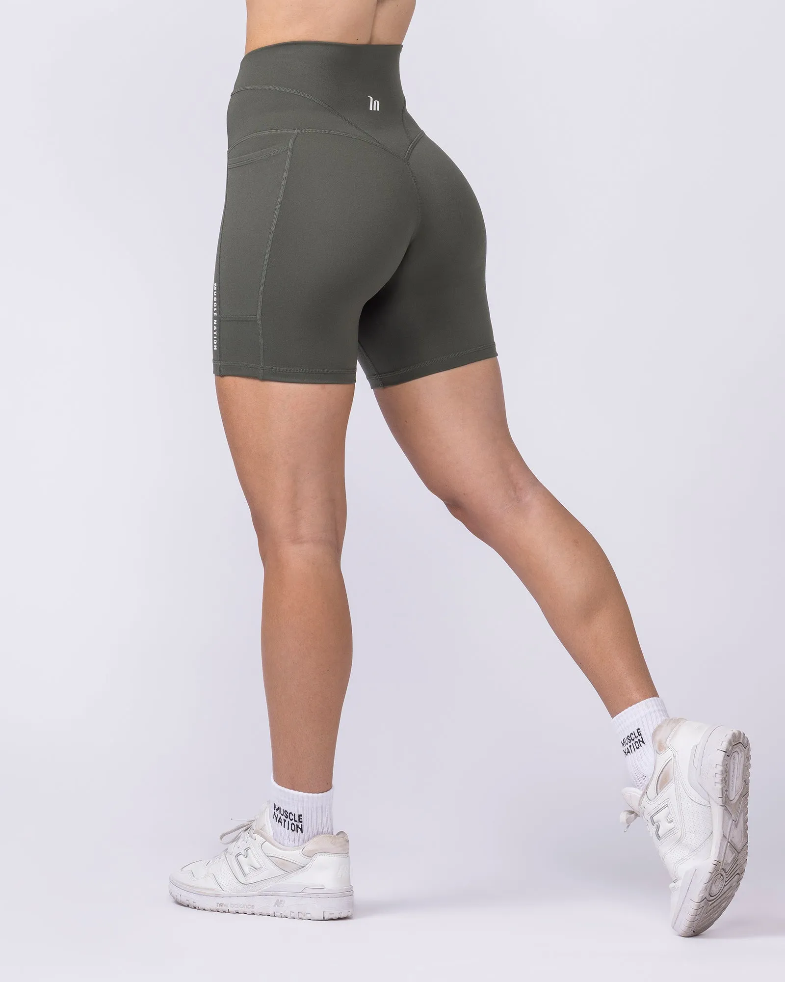Unrivalled Everyday Pocket Bike Shorts - Eucalyptus sold by Muscle Nation product image thumbnail 5