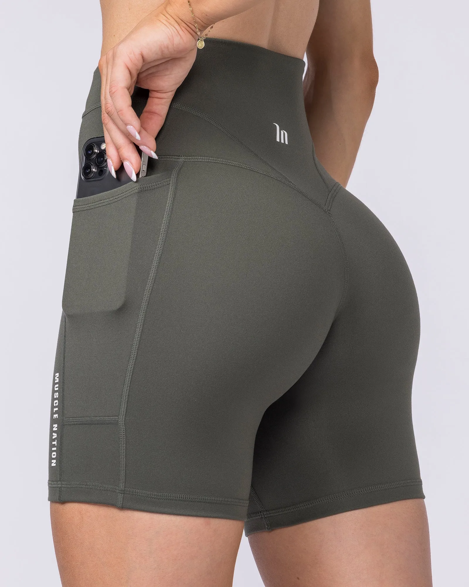 Unrivalled Everyday Pocket Bike Shorts - Eucalyptus sold by Muscle Nation product image thumbnail 2