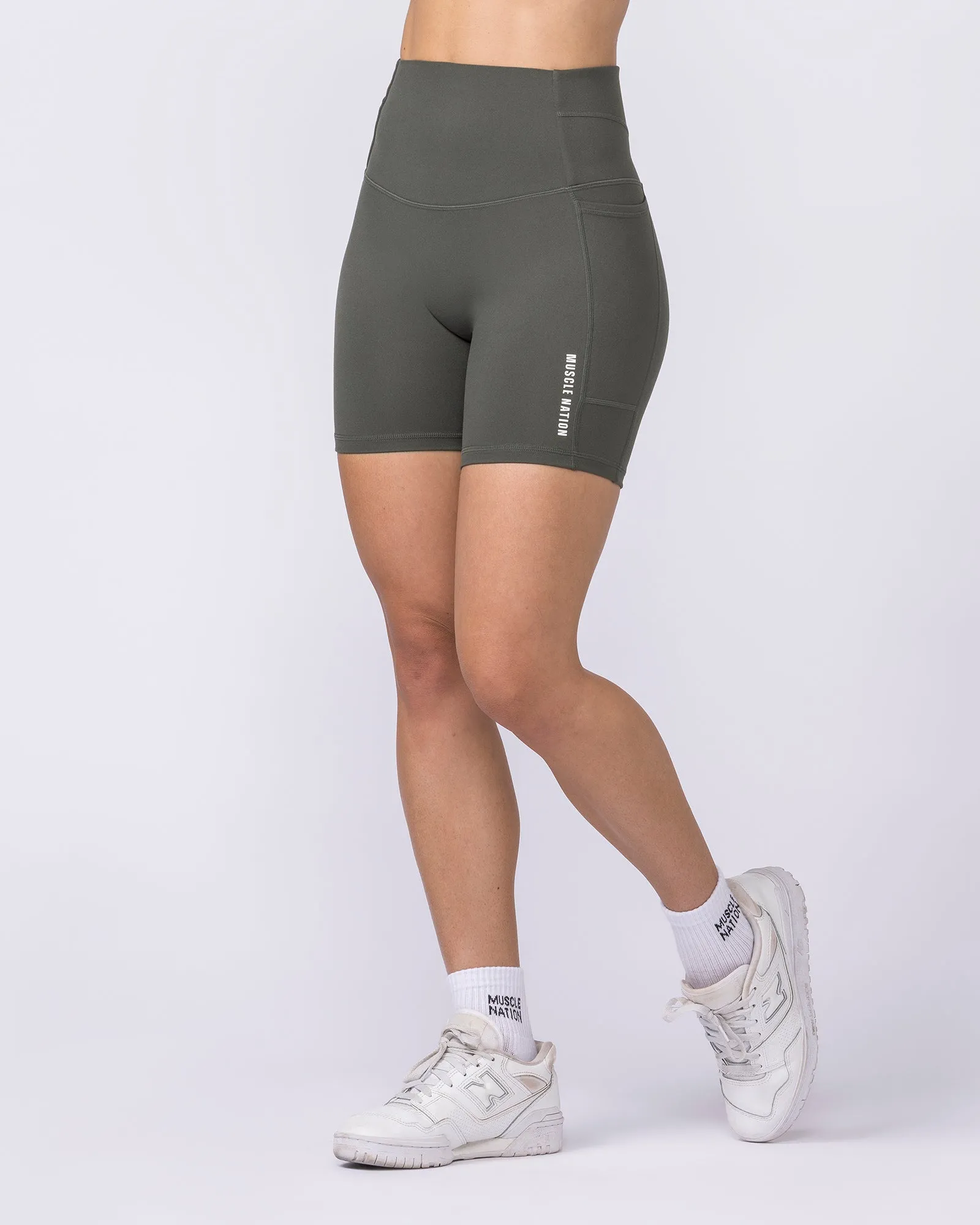 Unrivalled Everyday Pocket Bike Shorts - Eucalyptus sold by Muscle Nation product image thumbnail 4