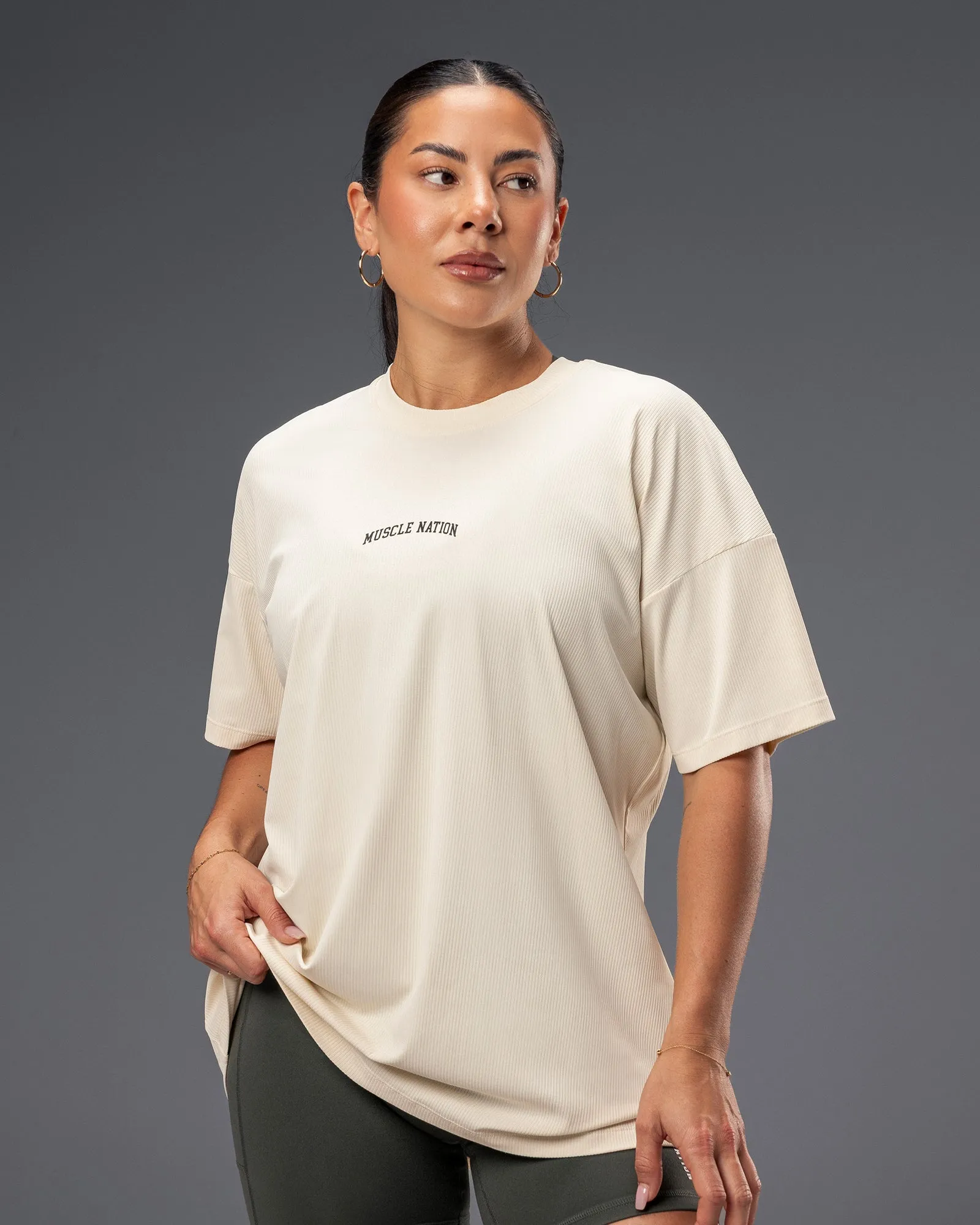 Relaxed Rib Training Tee - Dew sold by Muscle Nation