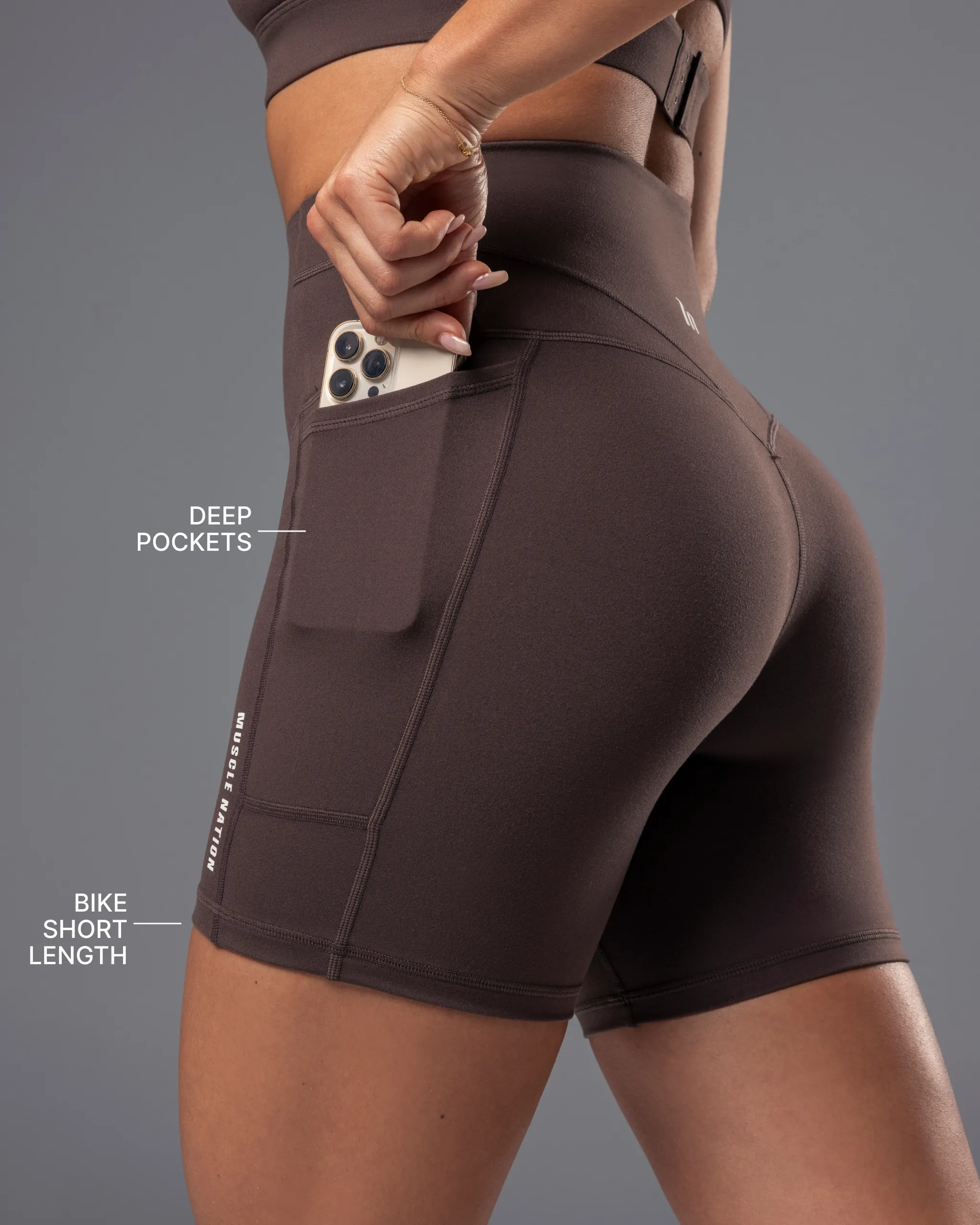 Unrivalled Everyday Pocket Bike Shorts - Cola sold by Muscle Nation product image thumbnail 2