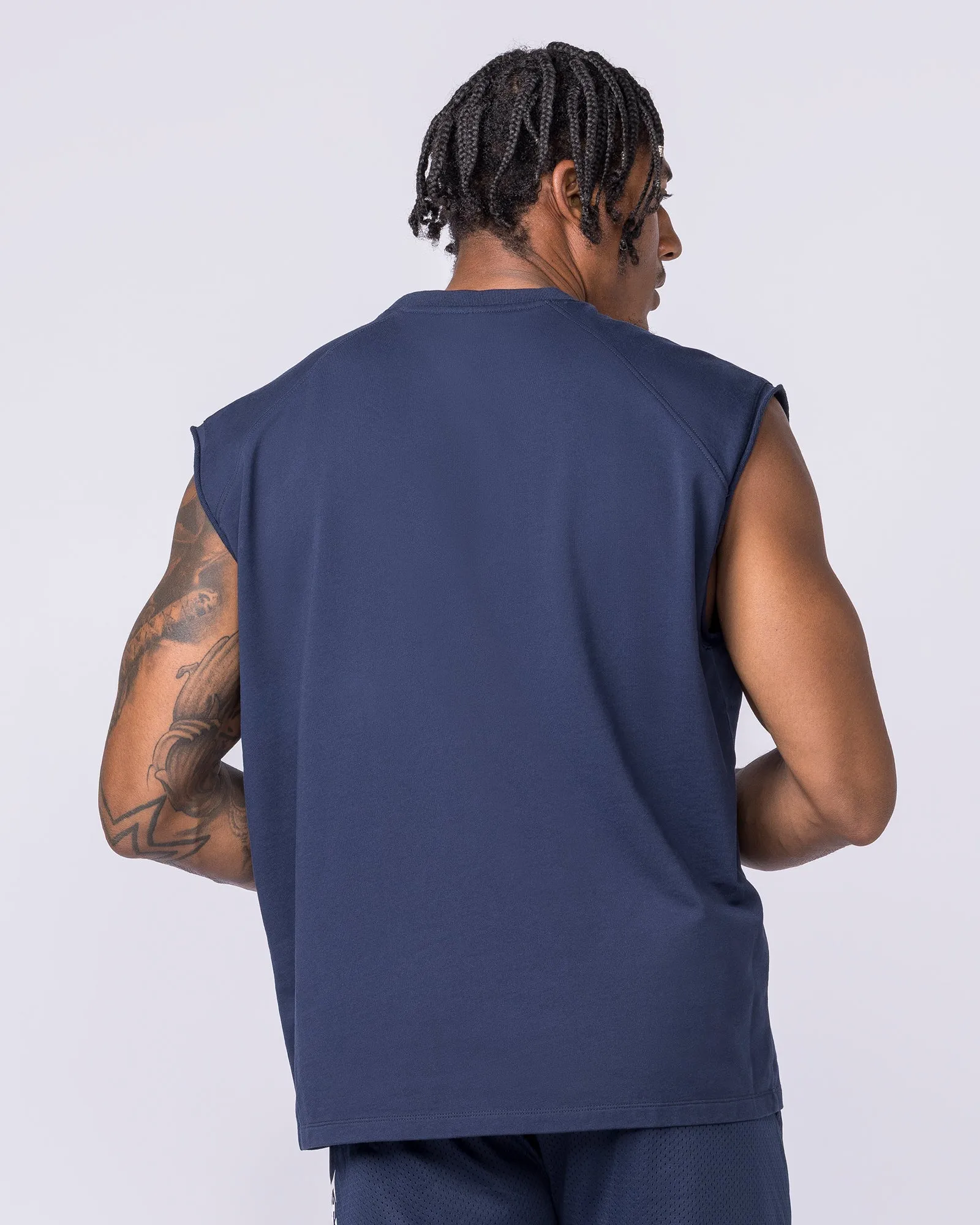 Off Duty Boxy Muscle Tank - Navy sold by Muscle Nation product image thumbnail 5