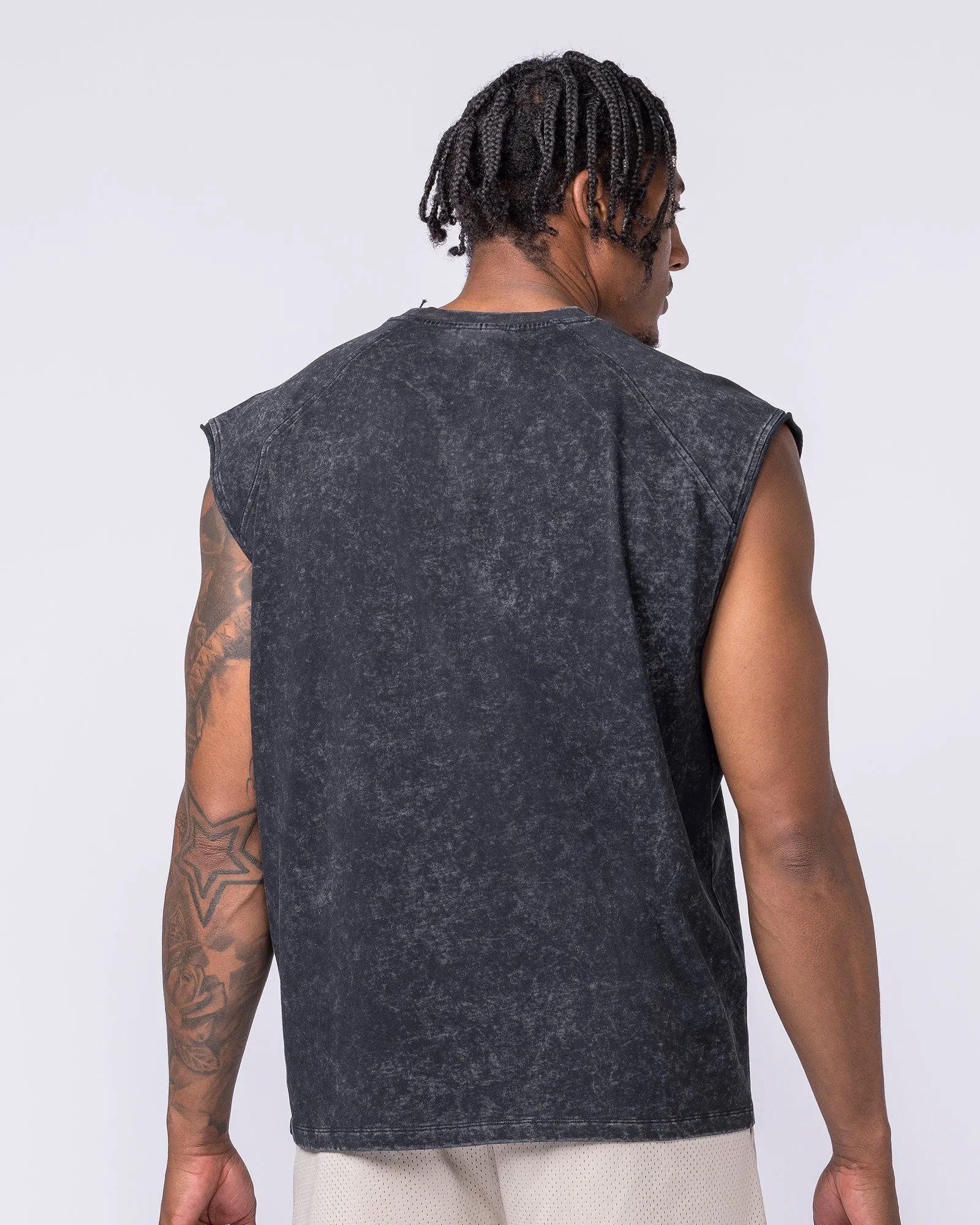 Night Rider Vintage Boxy Muscle Tank - Washed Black sold by Muscle Nation product image thumbnail 5