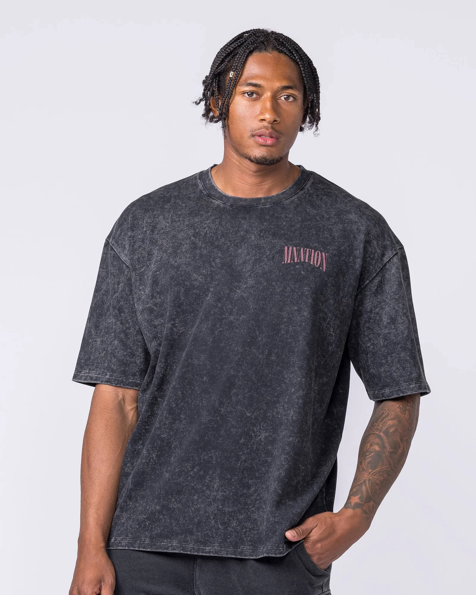 Night Rider Vintage Oversized Tee - Washed Black sold by Muscle Nation product image thumbnail 3