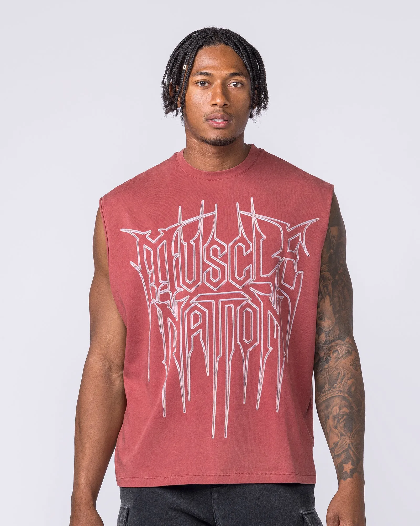 Metalcore Vintage Boxy Muscle Tank - Washed Rust sold by Muscle Nation product image thumbnail 2