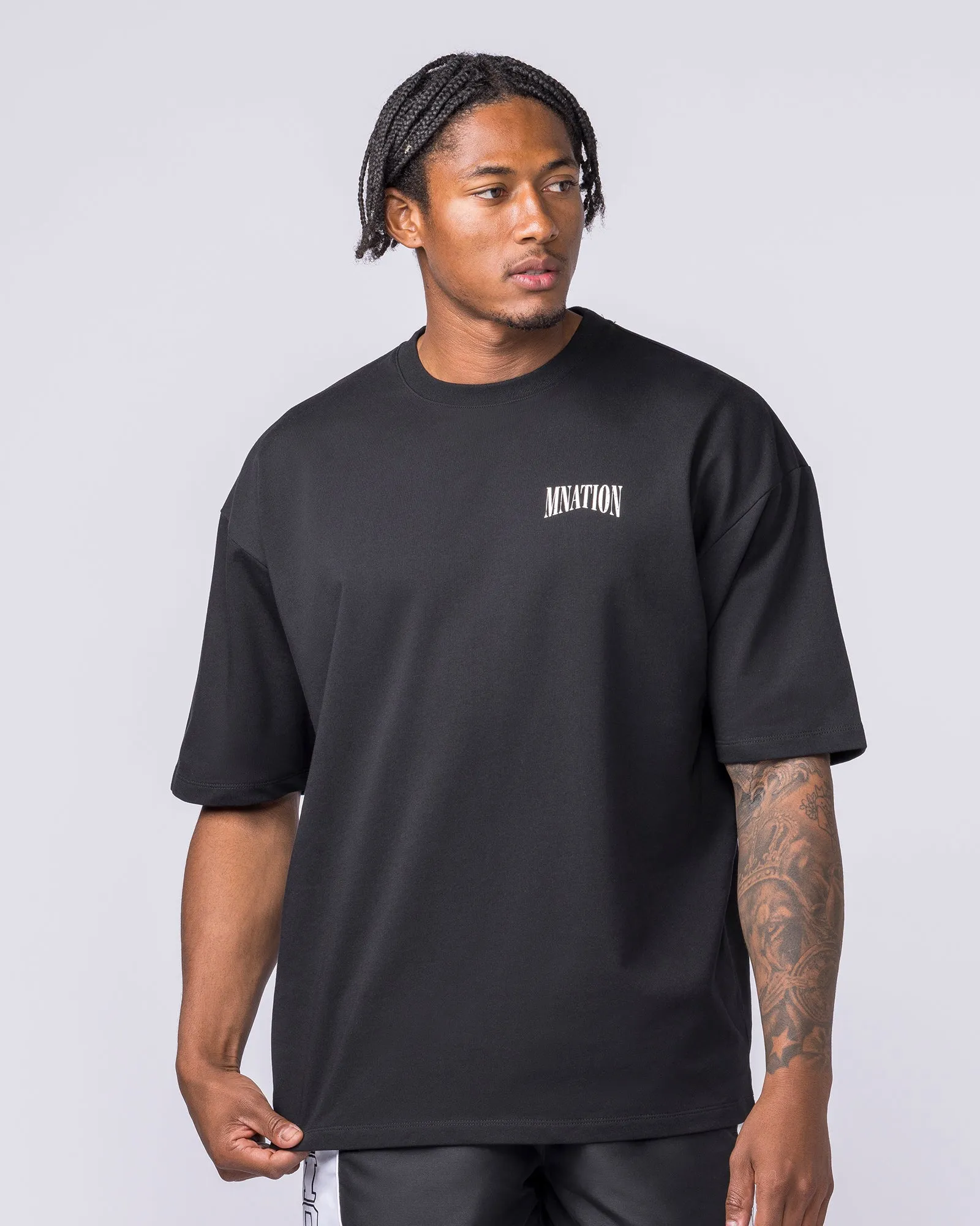 Off Duty Oversized Tee - Black sold by Muscle Nation