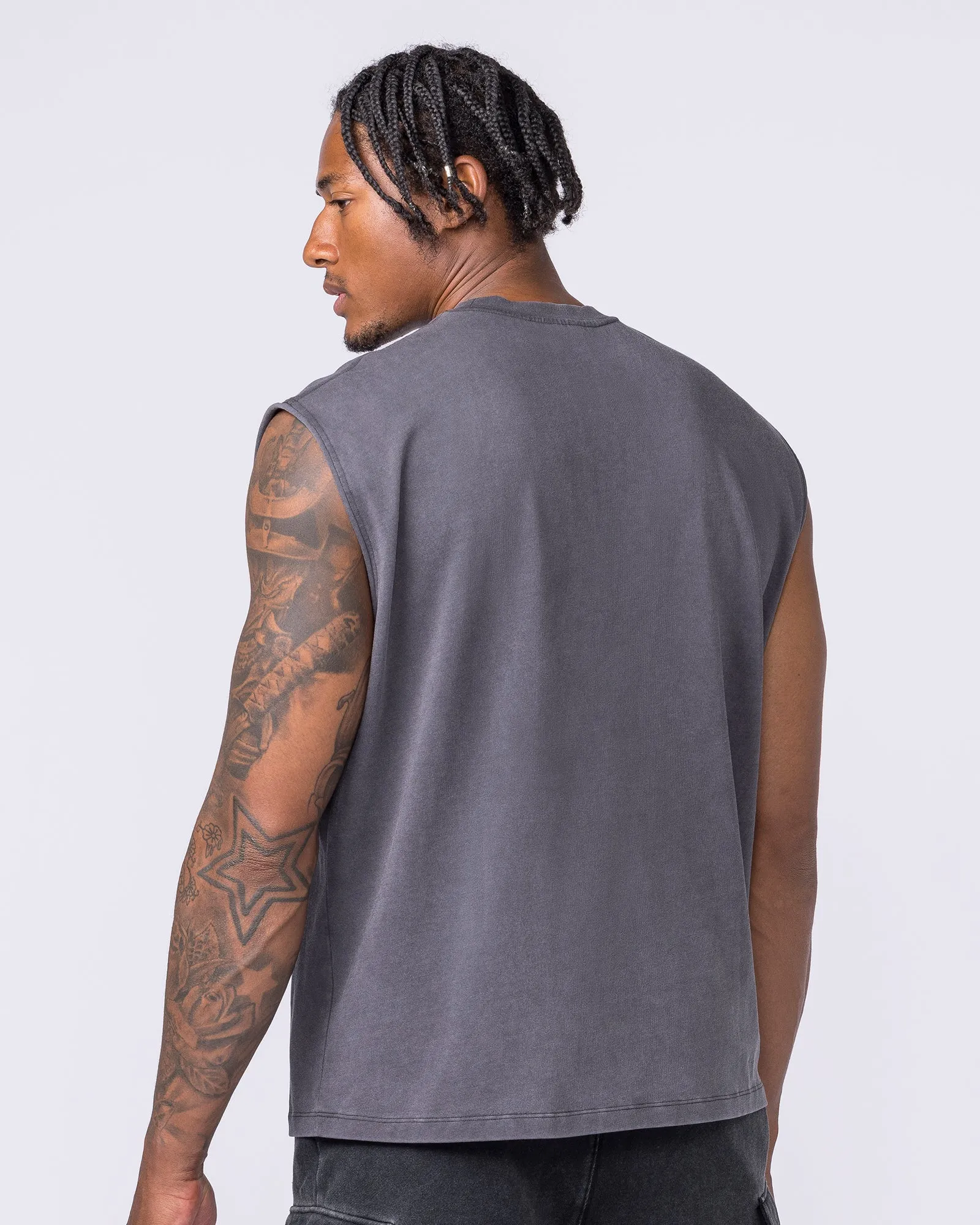 Metalcore Vintage Boxy Muscle Tank - Washed Dark Tornado sold by Muscle Nation product image thumbnail 3