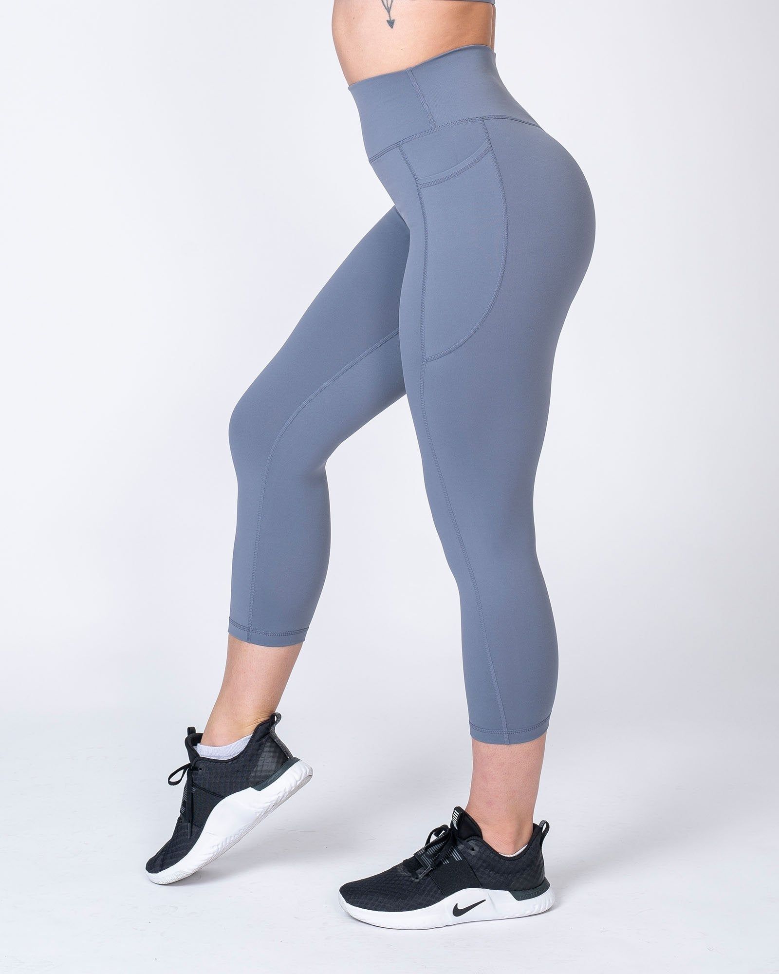 7/8 Pocket Leggings - Stone sold by Muscle Nation