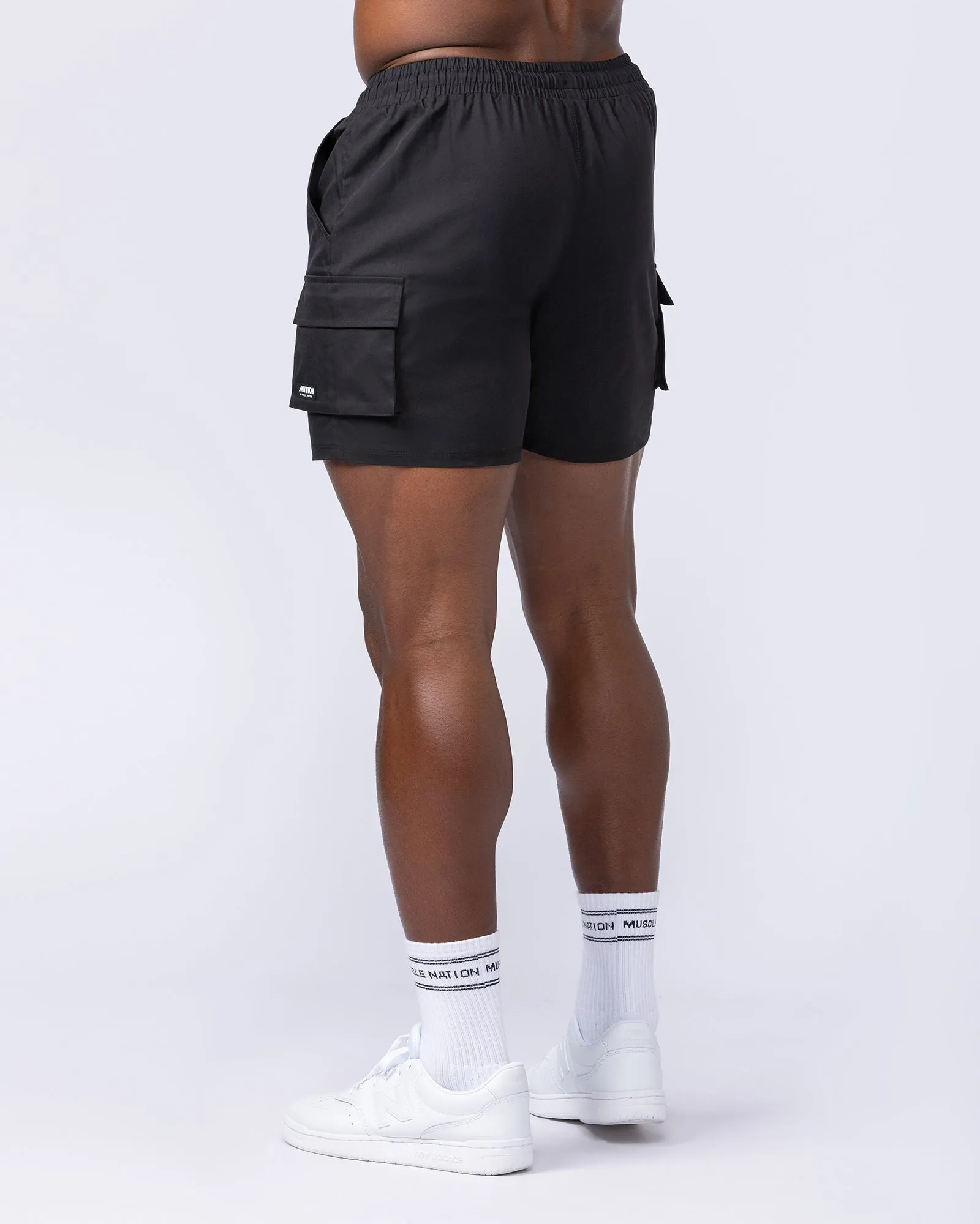 Daily Cargo 5" Shorts - Black sold by Muscle Nation product image thumbnail 4