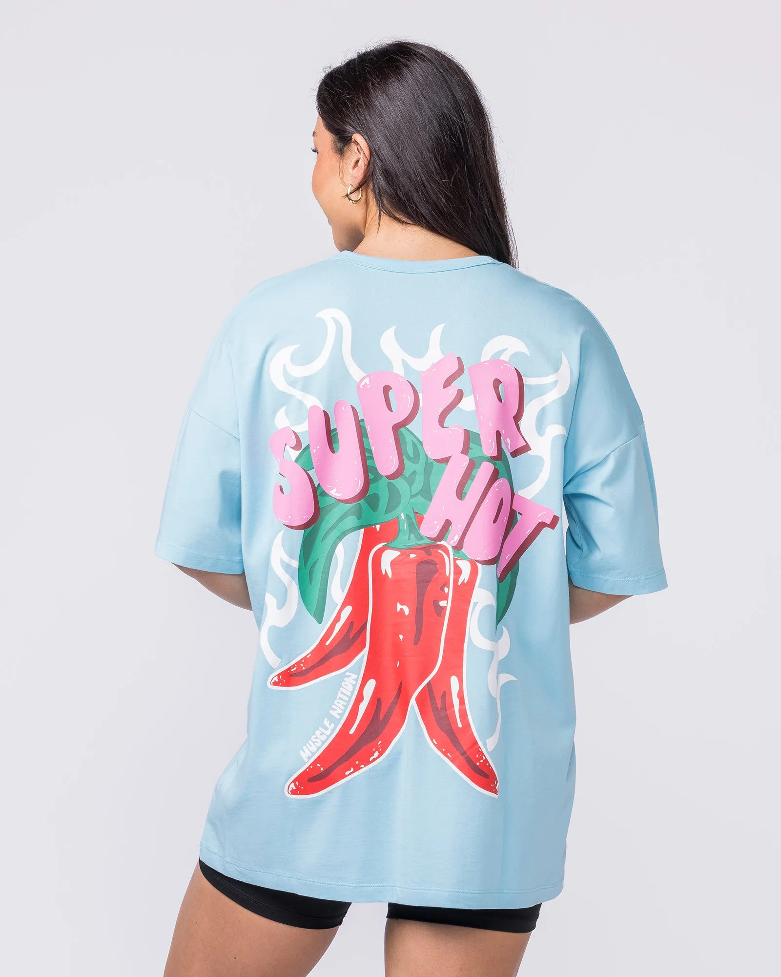 Super Hot Oversized Tee - Lagoon sold by Muscle Nation product image thumbnail 5