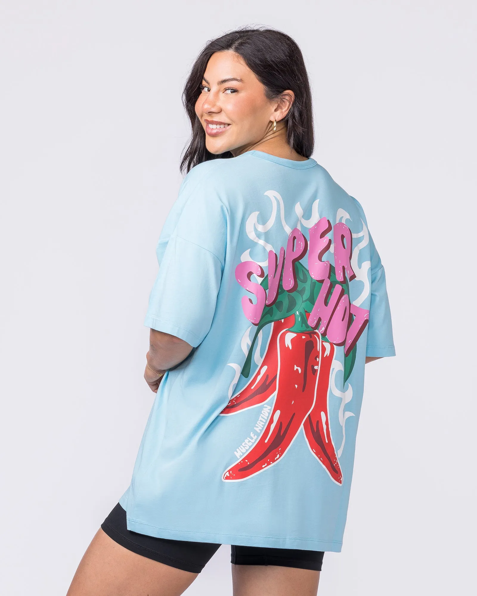 Super Hot Oversized Tee - Lagoon sold by Muscle Nation product image thumbnail 2