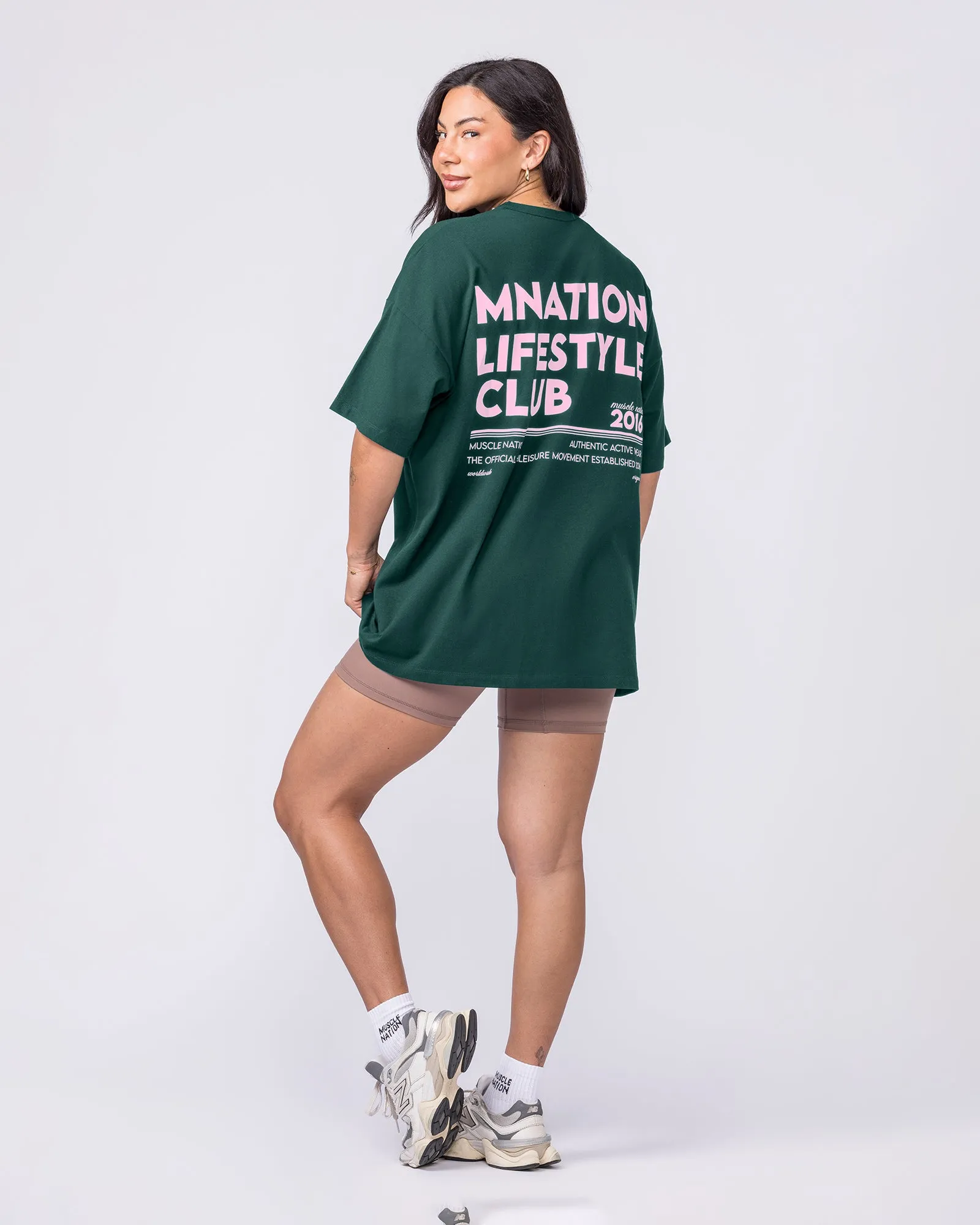 Lifestyle Club Oversized Tee - Sporting Green sold by Muscle Nation product image thumbnail 5