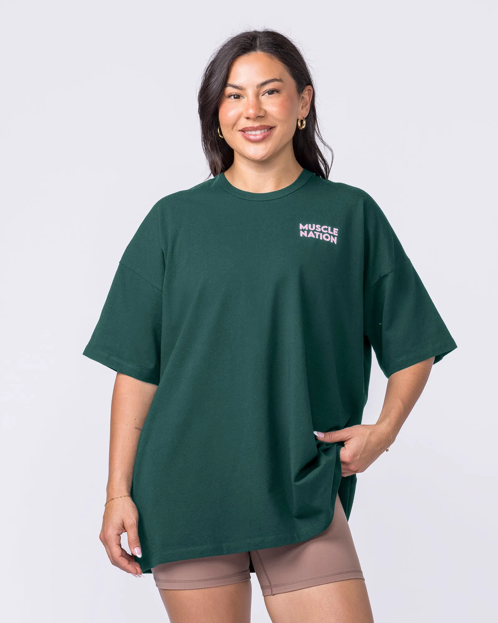 Lifestyle Club Oversized Tee - Sporting Green sold by Muscle Nation product image thumbnail 2