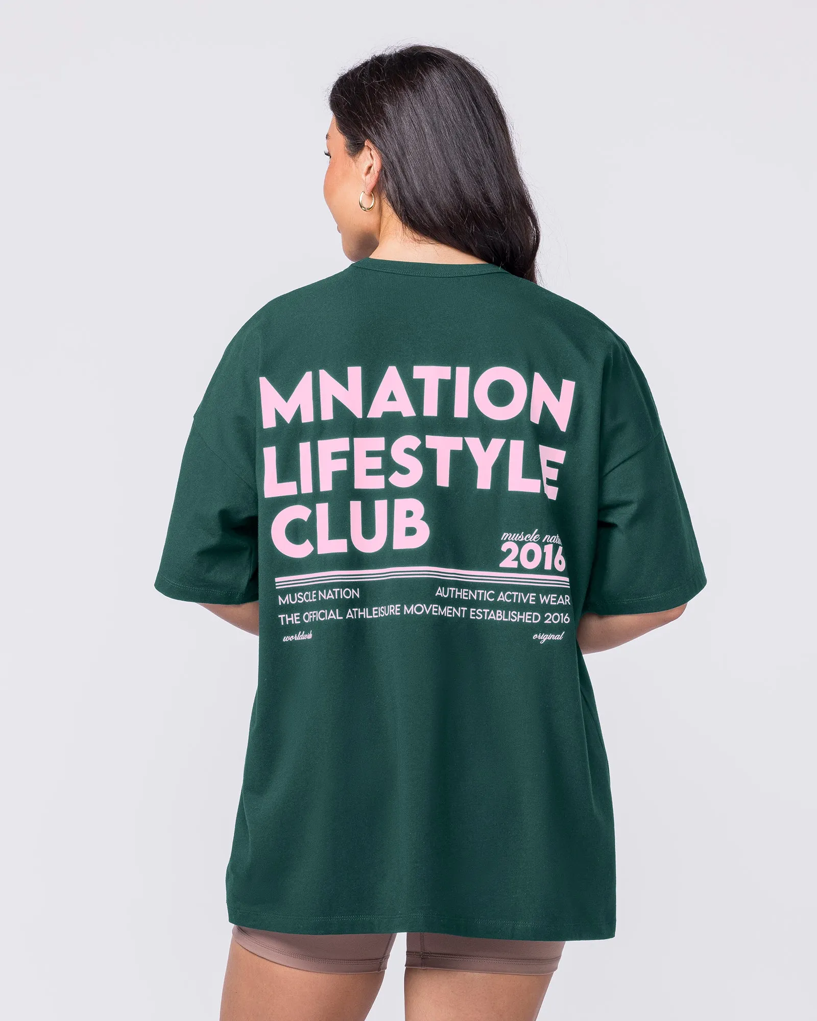 Lifestyle Club Oversized Tee - Sporting Green sold by Muscle Nation product image thumbnail 4