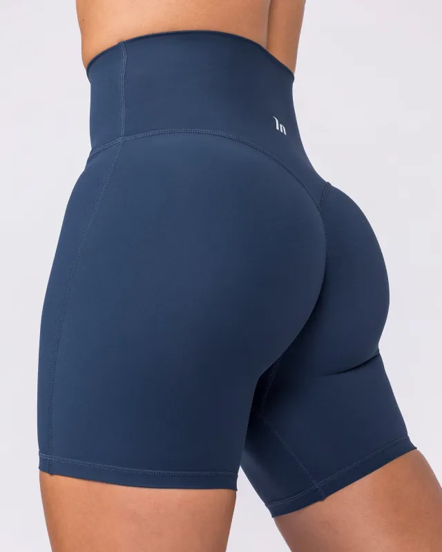 Aura Peachy High Invisible Scrunch Bike Shorts - Navy sold by Muscle Nation