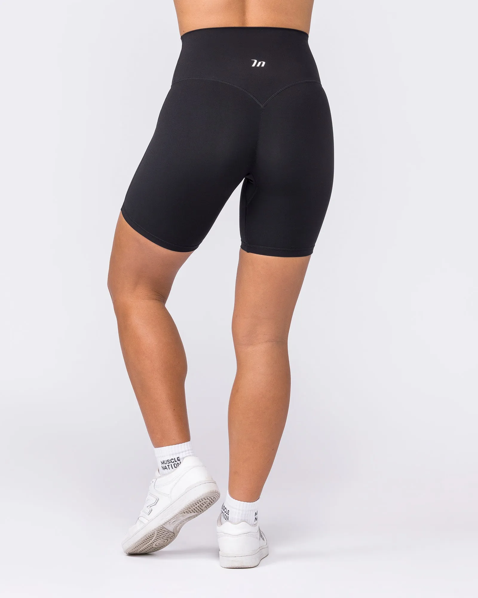 Aura Peachy High Invisible Scrunch Bike Shorts - Black sold by Muscle Nation product image thumbnail 5